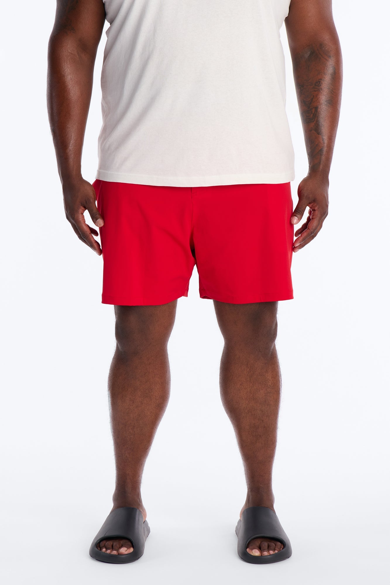 Elevated Stretch Trouser Swim Trunk 6″ - Red Fashion Nova