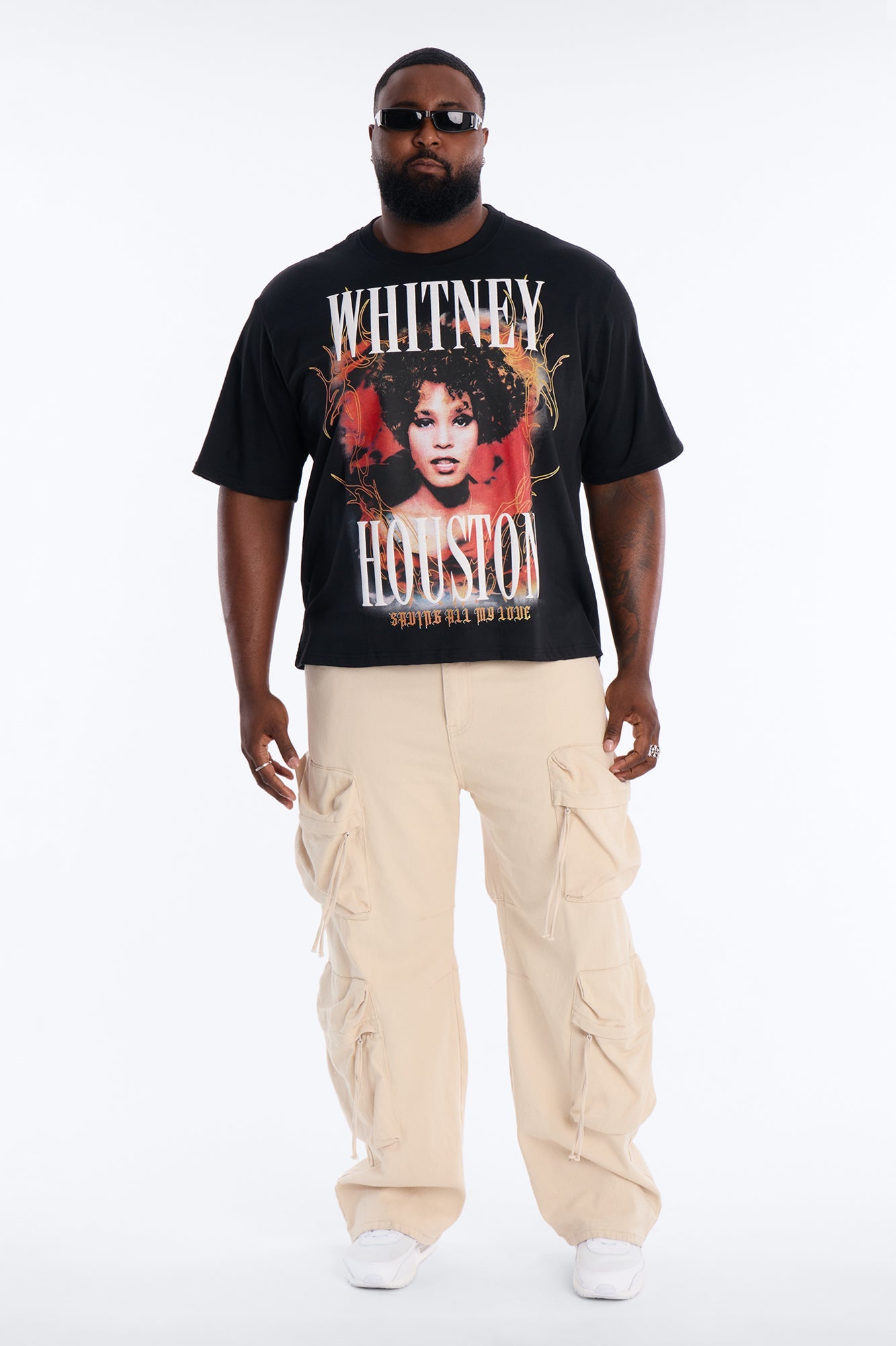 Whitney Houston Saving All My Love Short Sleeve Tee - Black Fashion Nova