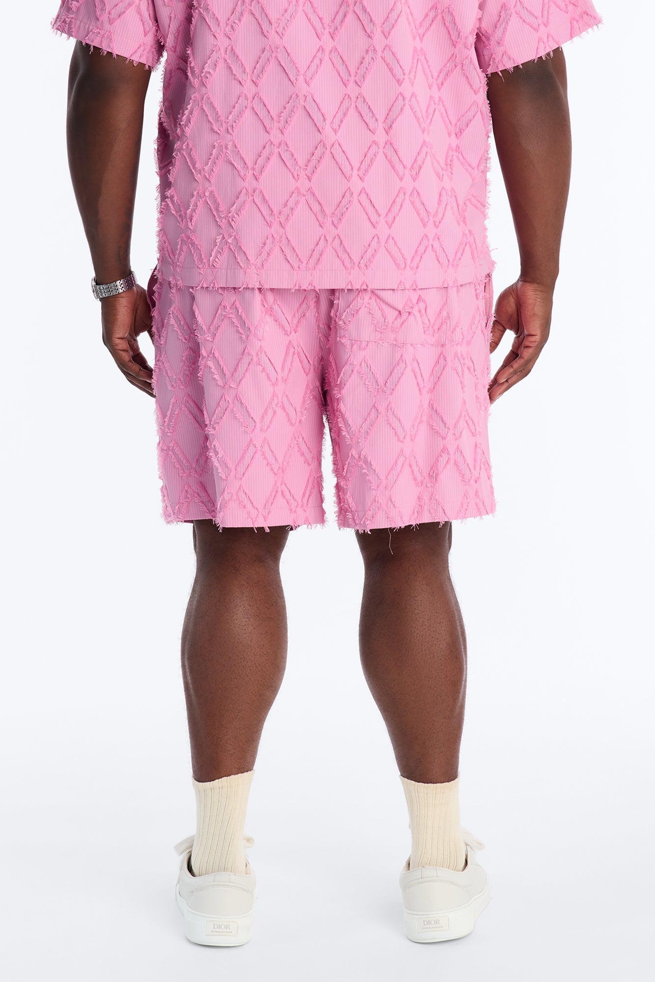 Relaxed Sahara Stripe Short - Mauve Fashion Nova