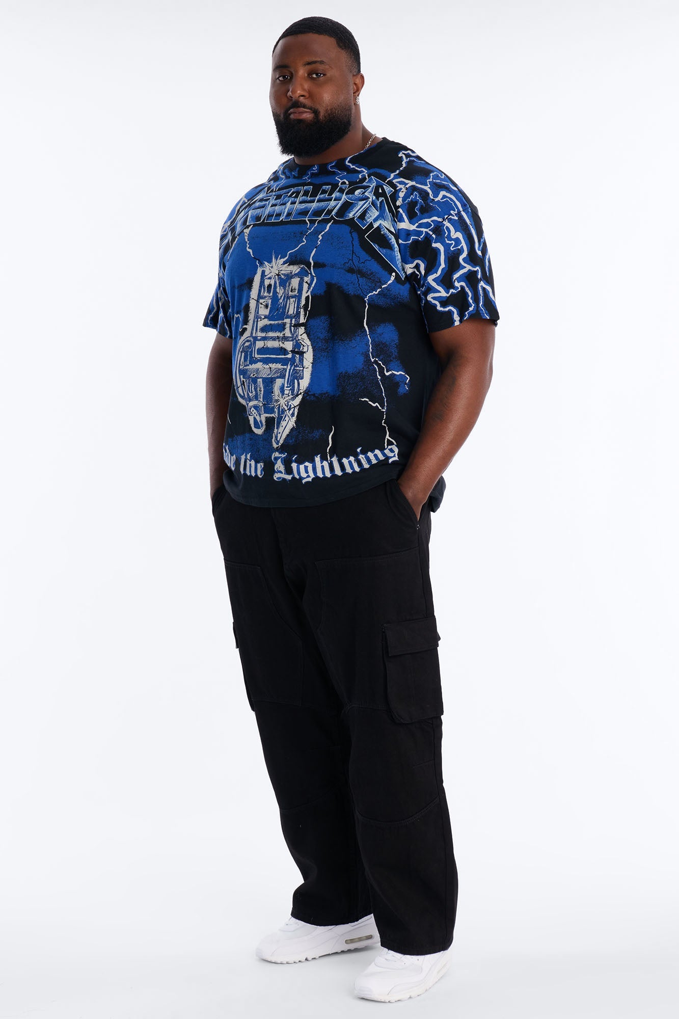 Metallica Ride The Lightning All Over Print Short Sleeve Tee - Black Fashion Nova