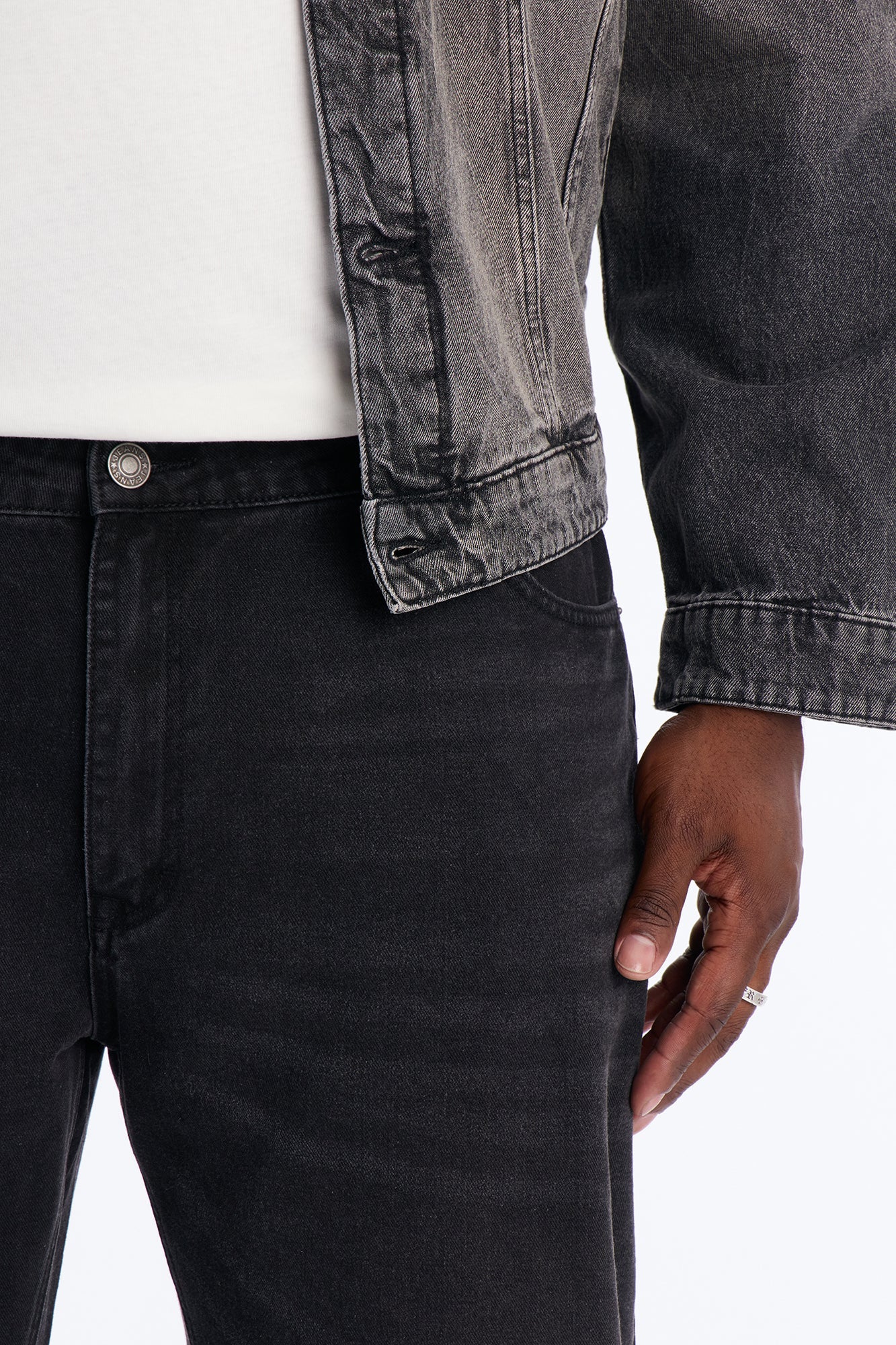 Essential Straight Rigid Jean - Black Wash Fashion Nova