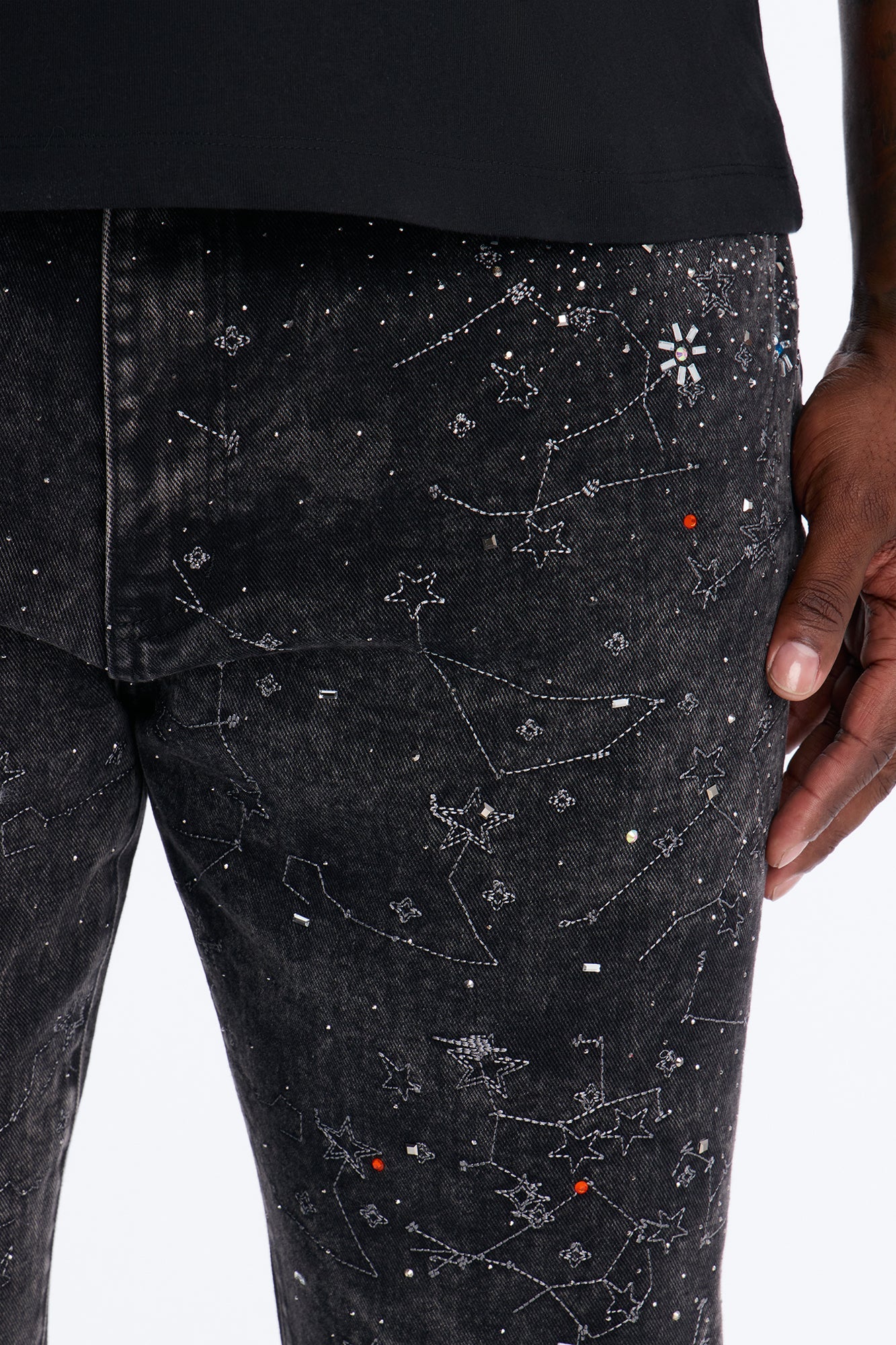 Straight Flare Eclipse Jean - Black Wash Fashion Nova