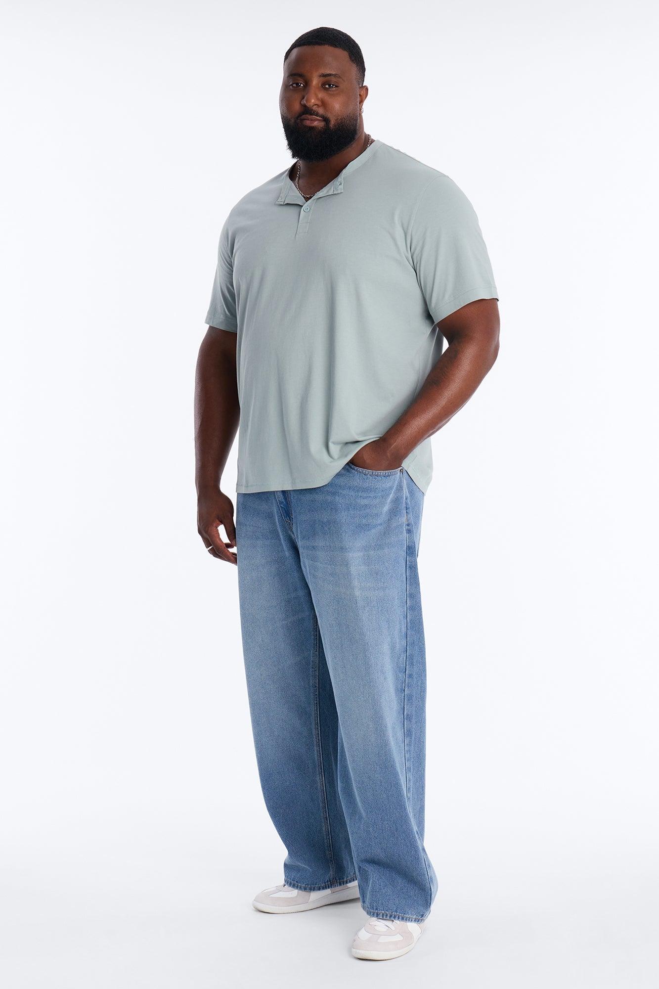 Essential Baggy Rigid Jean - Medium Blue Wash Fashion Nova