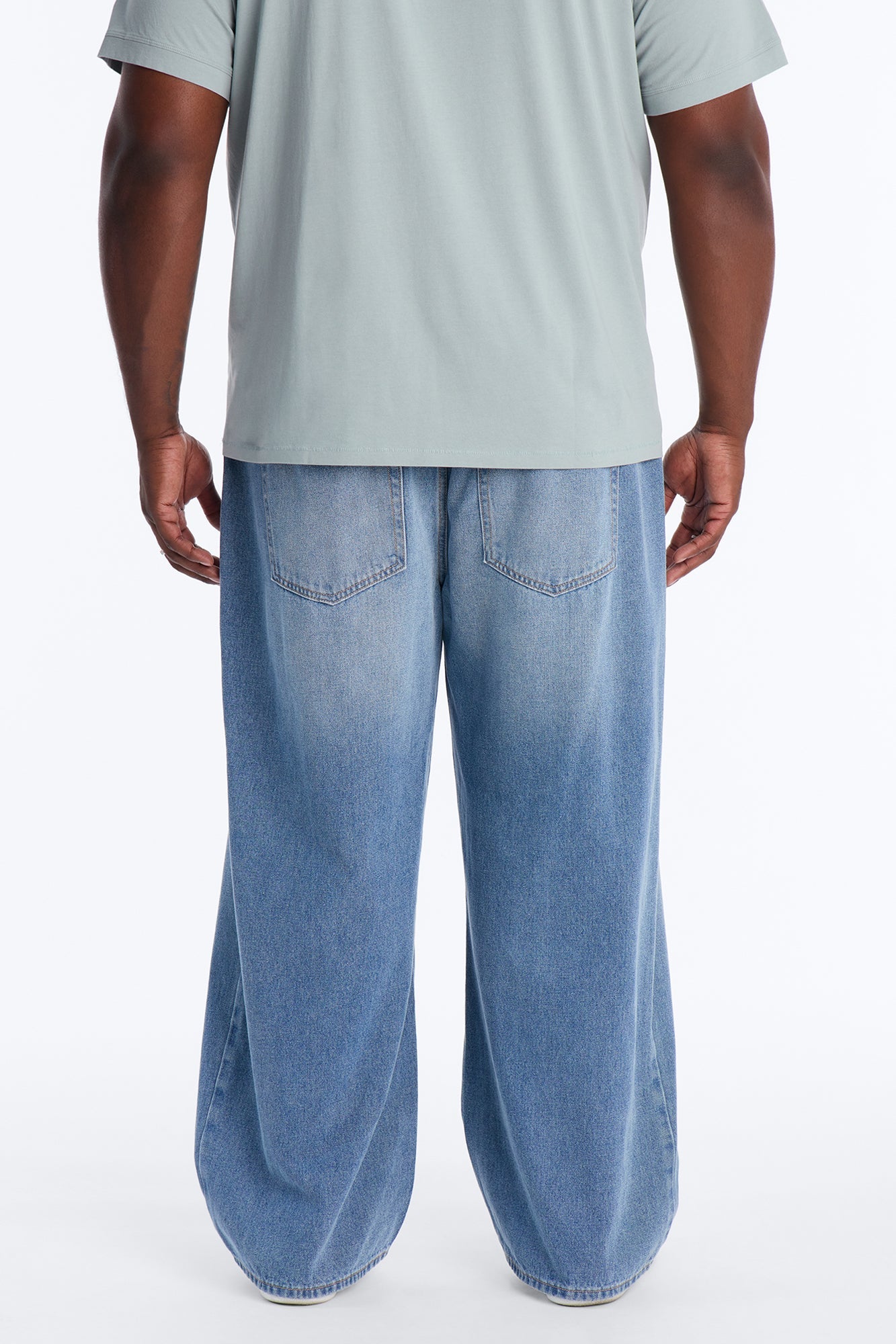 Essential Baggy Rigid Jean - Medium Blue Wash Fashion Nova