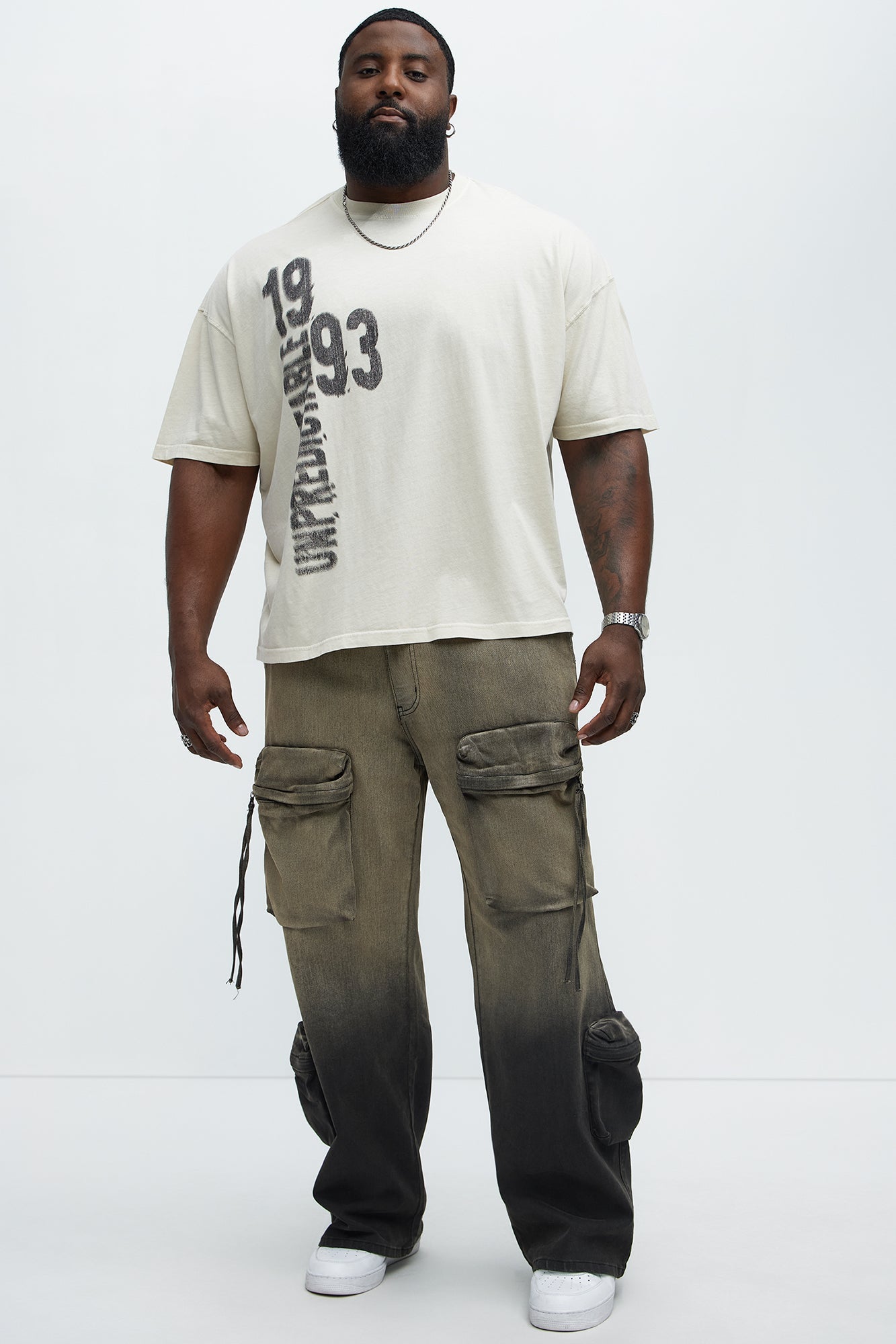 Unpredictable 1993 Oversized Short Sleeve Tee - Cream Fashion Nova