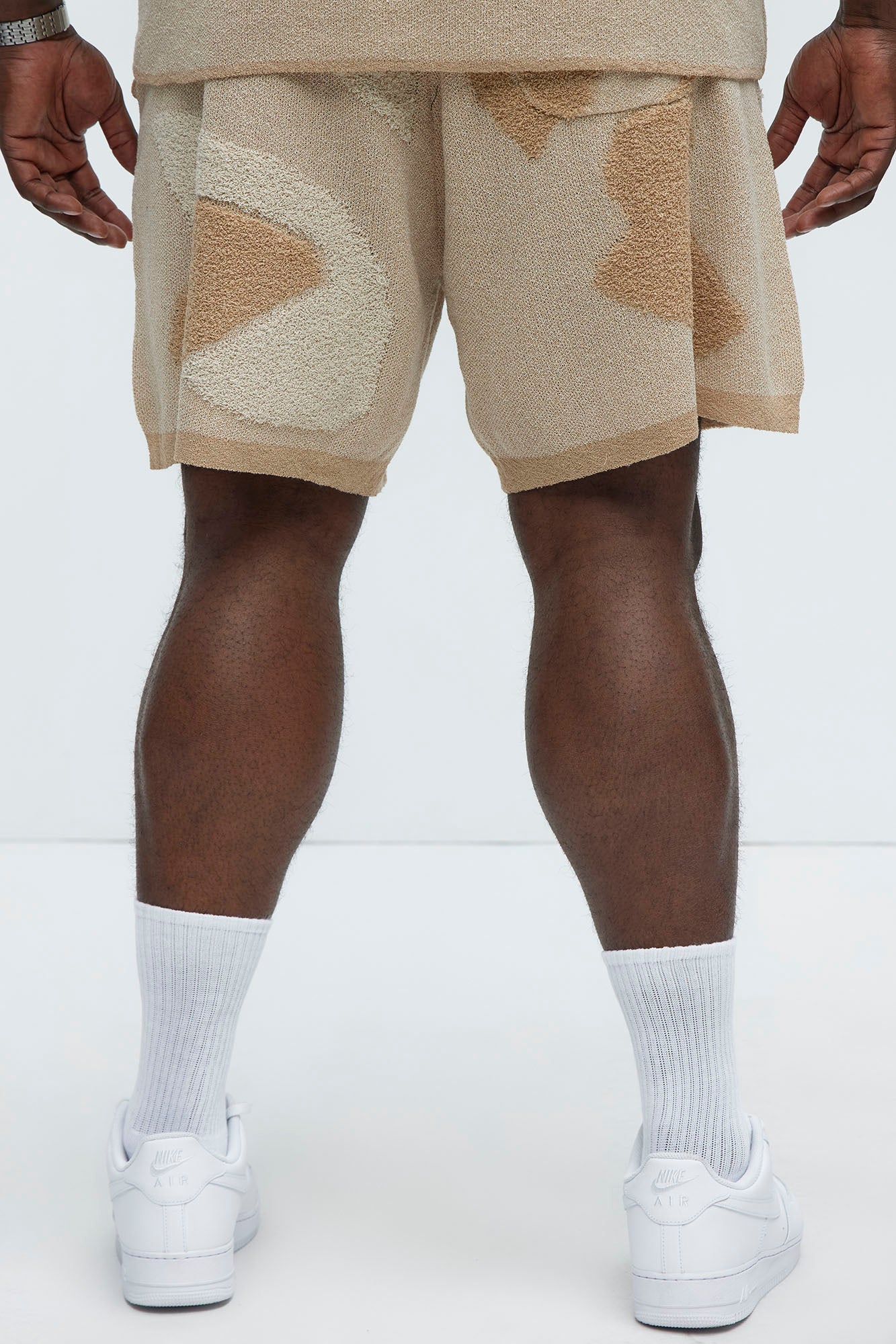 Auron Knitted Shorts - Off White Fashion Nova