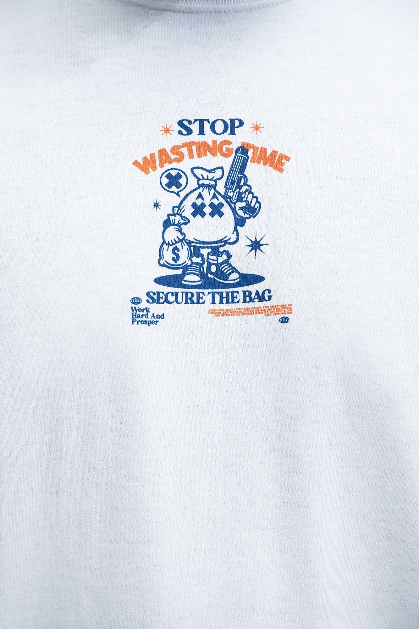 Stop Wasting Time Roll Short Sleeve Tee - White Fashion Nova