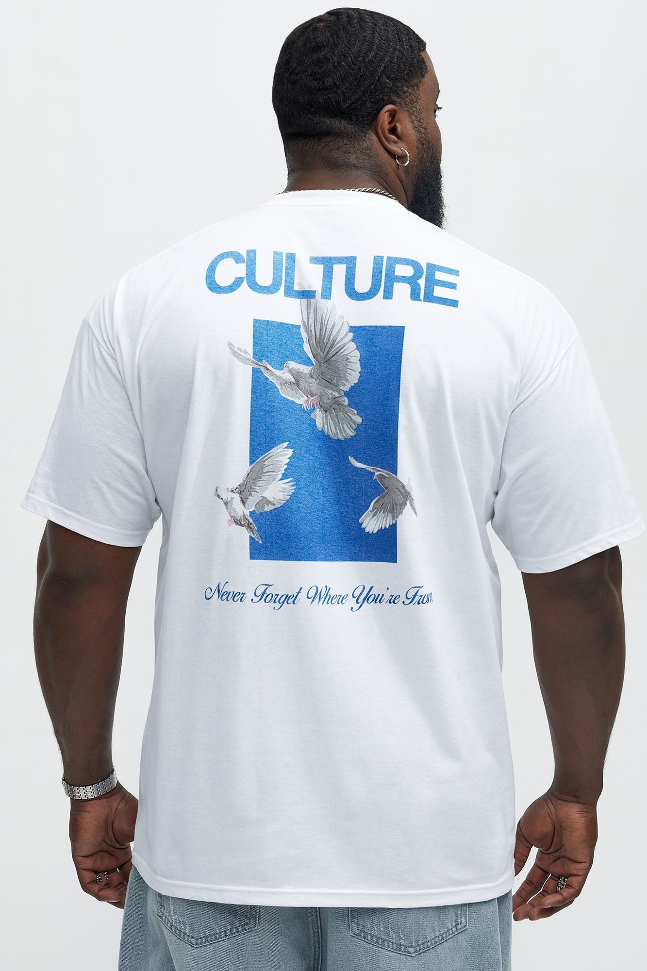 Culture Above All Short Sleeve Tee - White Fashion Nova