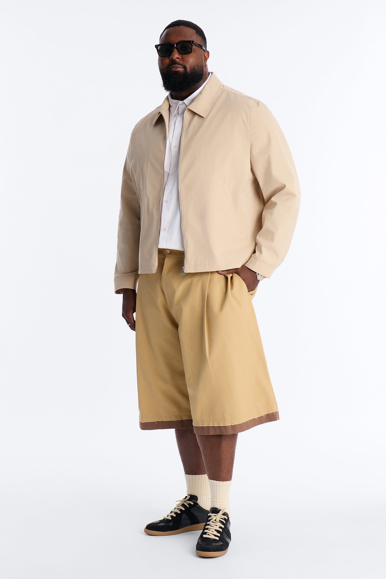 Baggy Pleated Milano Short - Tan Fashion Nova