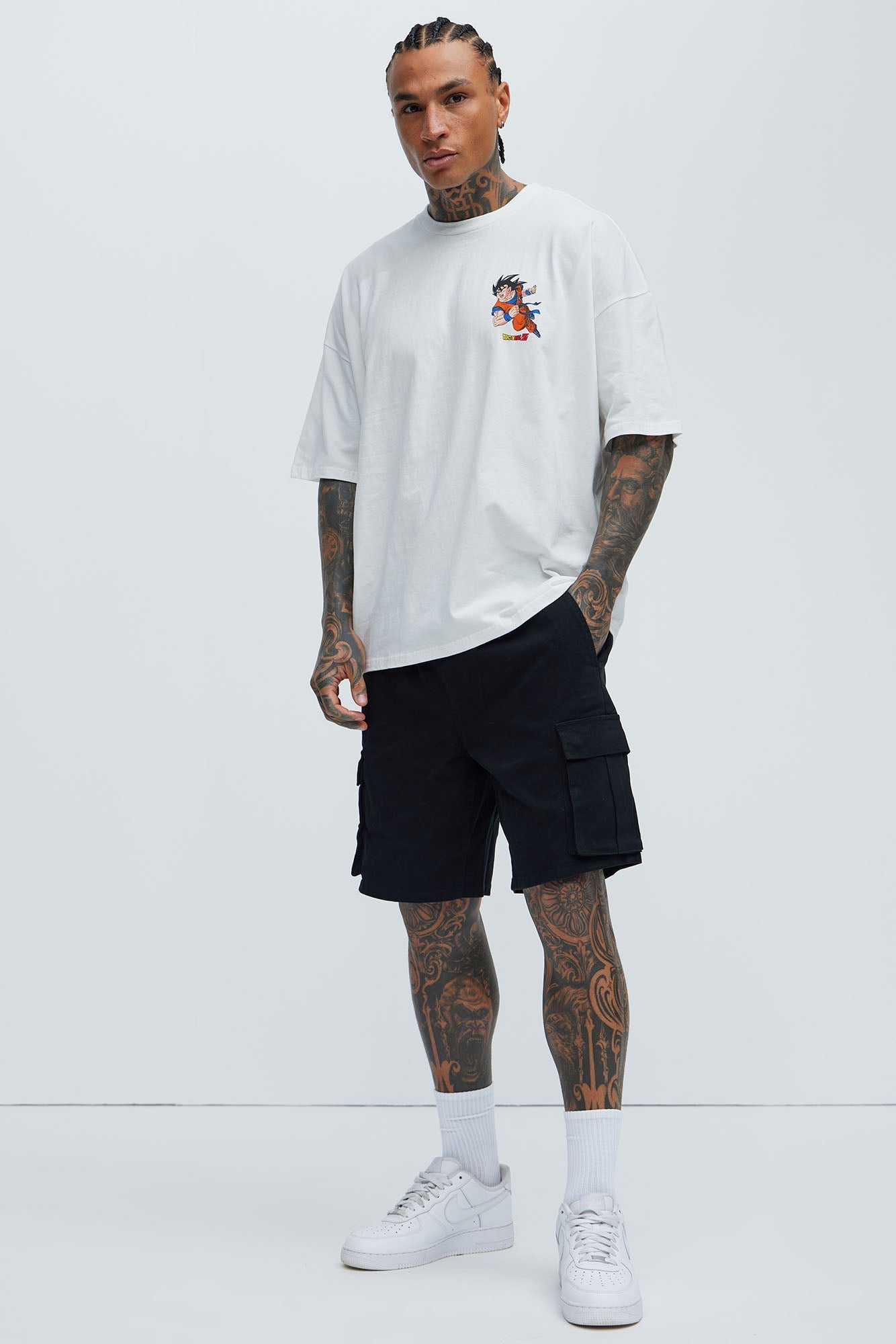 Twill Volley Cargo Shorts - Black Fashion Nova