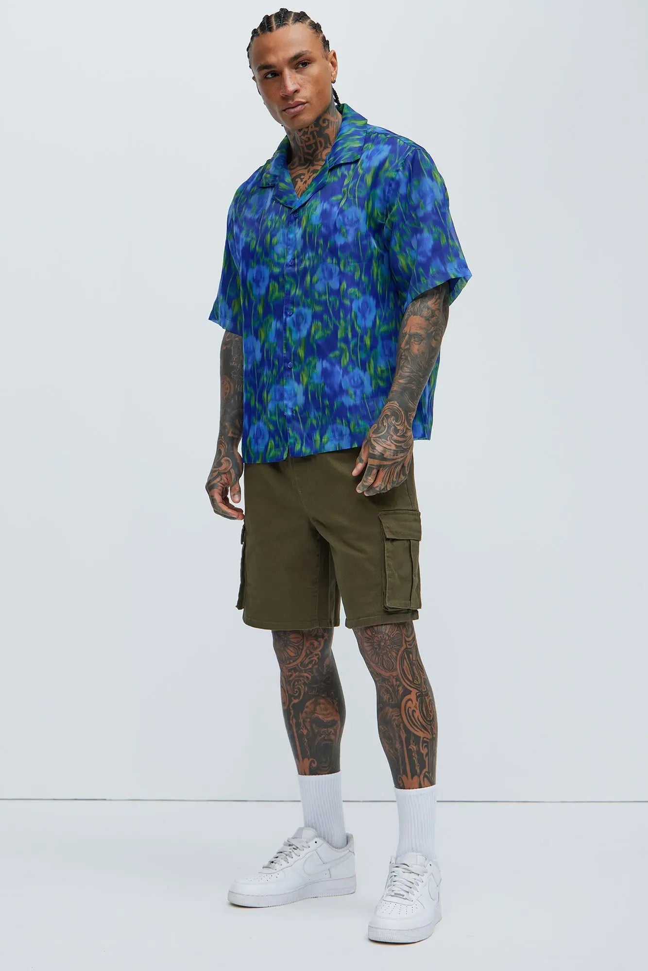 Twill Volley Cargo Shorts - Olive Fashion Nova