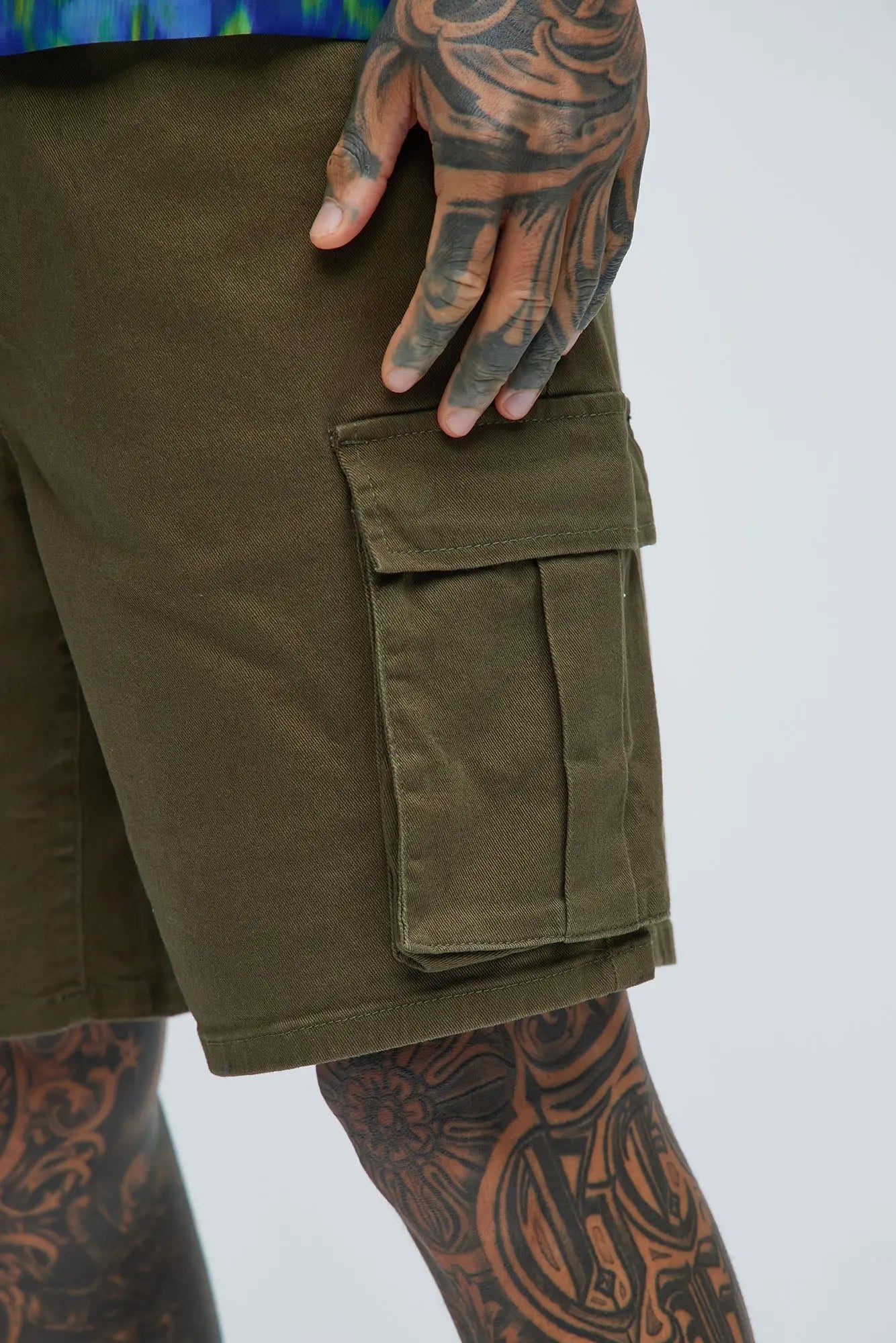Twill Volley Cargo Shorts - Olive Fashion Nova