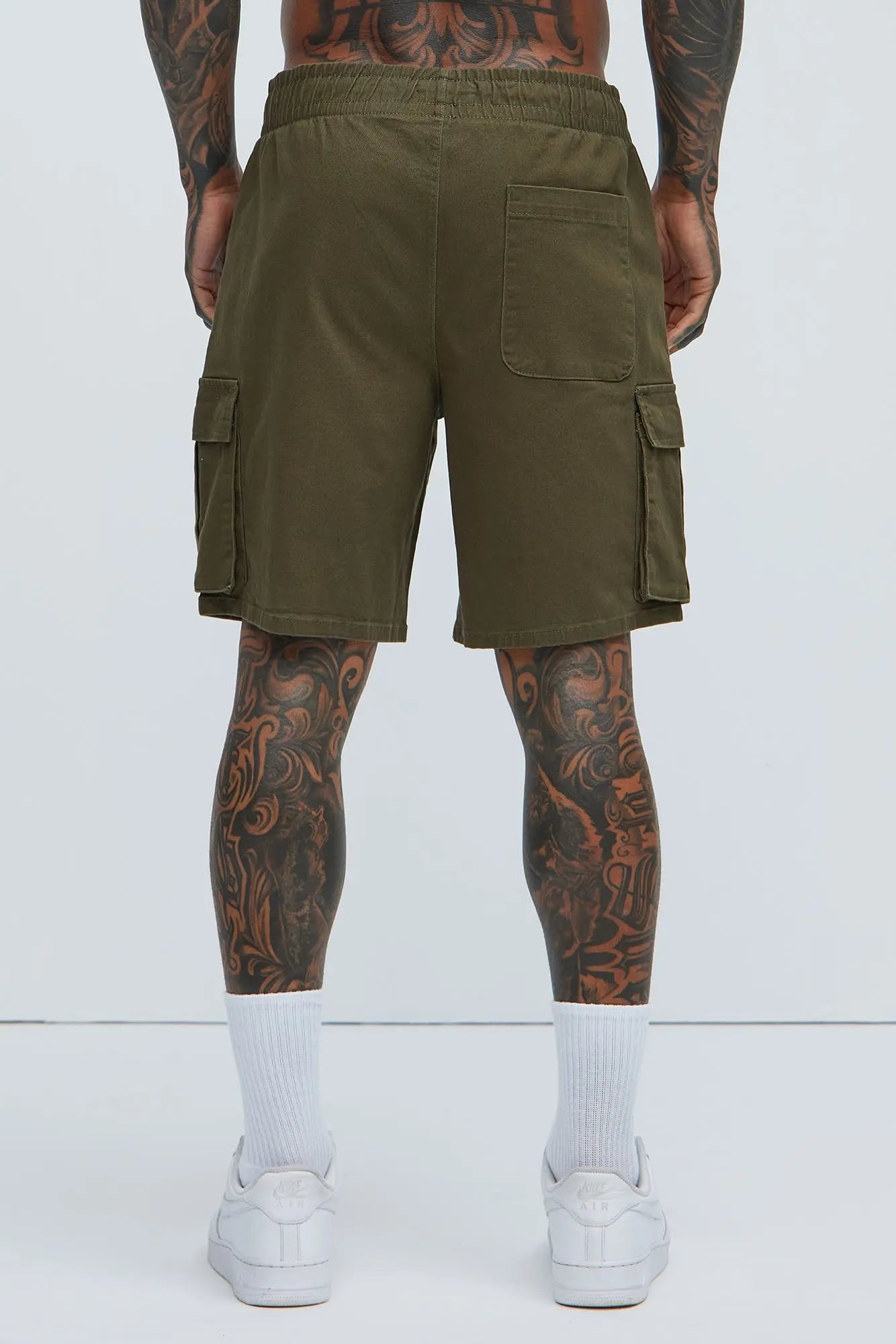Twill Volley Cargo Shorts - Olive Fashion Nova