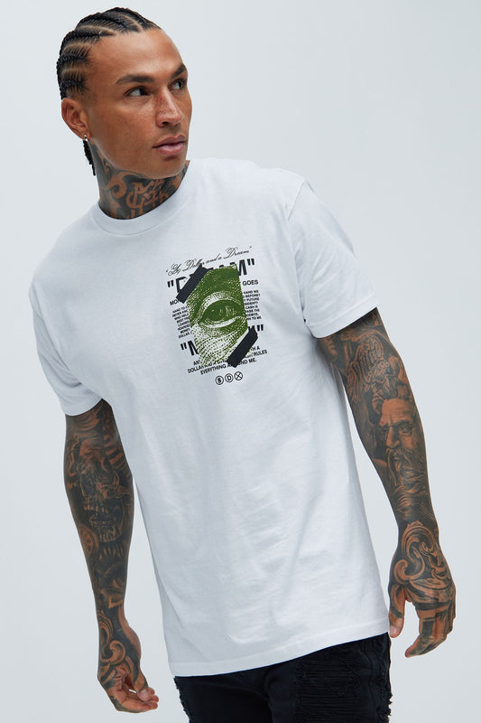A Dollar And A Dream Short Sleeve Tee - White Fashion Nova