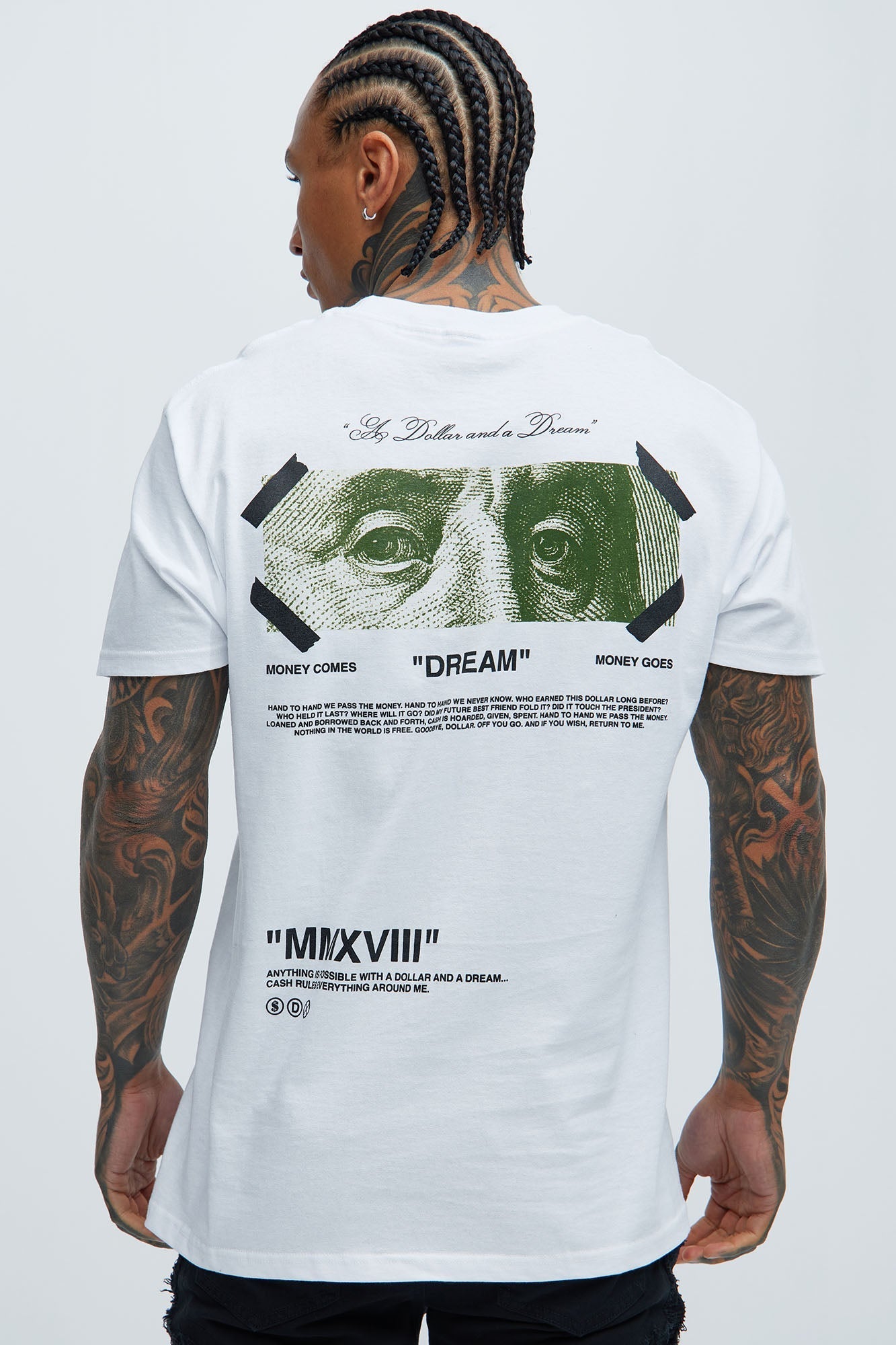 A Dollar And A Dream Short Sleeve Tee - White Fashion Nova