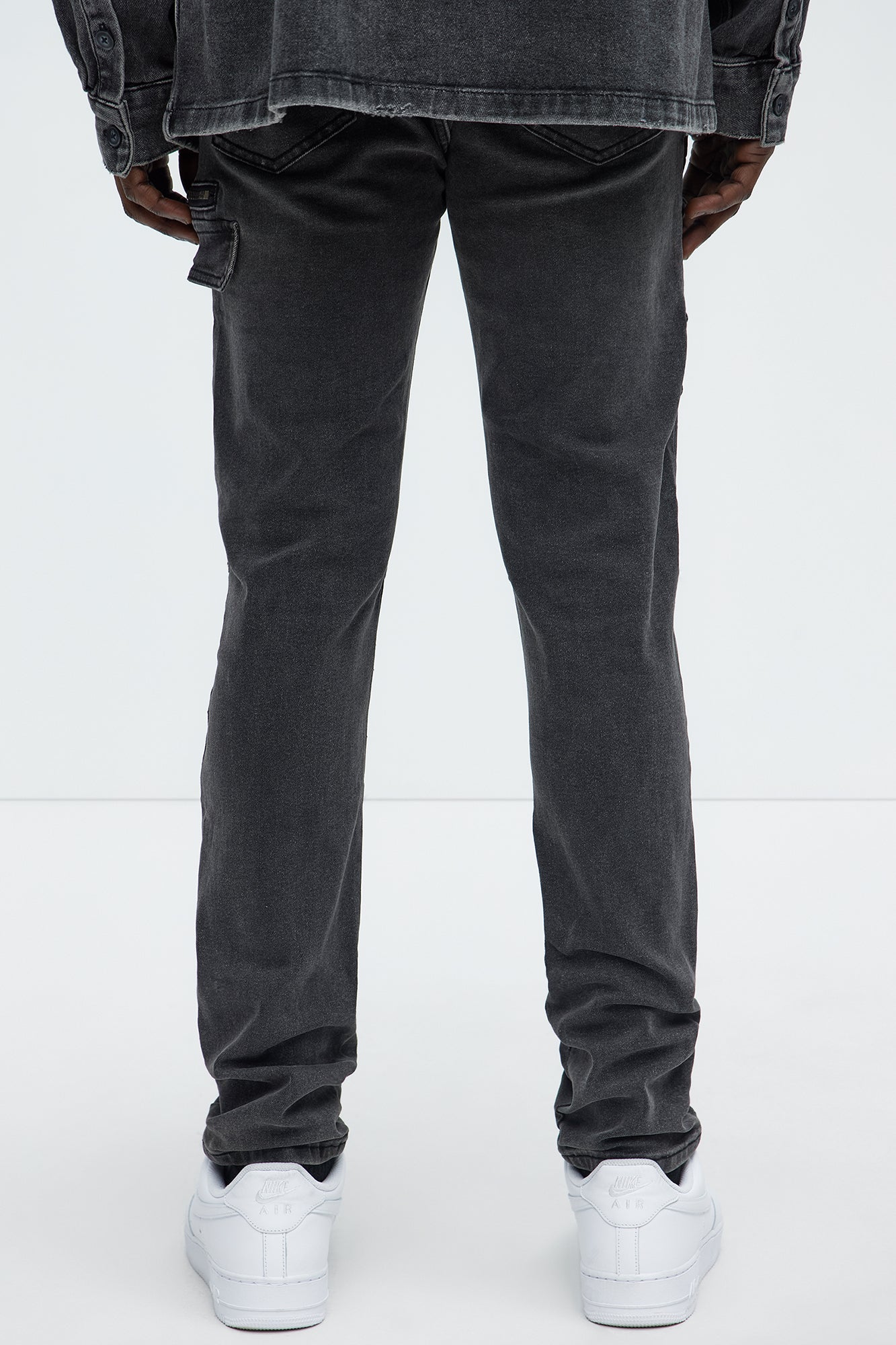 Cargo Pocket Slim Taper Jeans - Black Fashion Nova