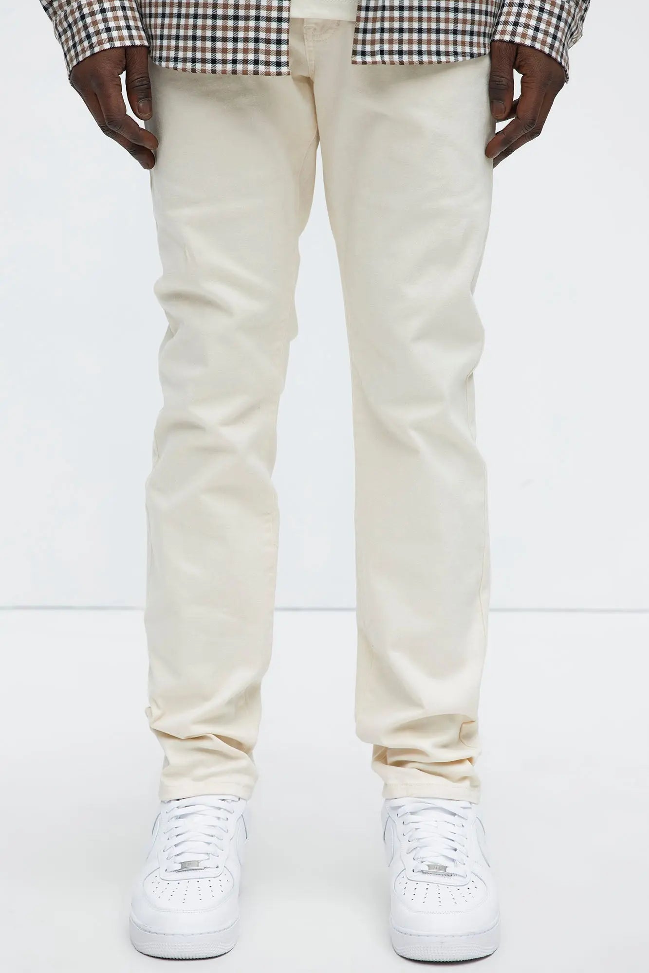 Mac Chino Skinny 5 Pocket Pants - Cream Fashion Nova