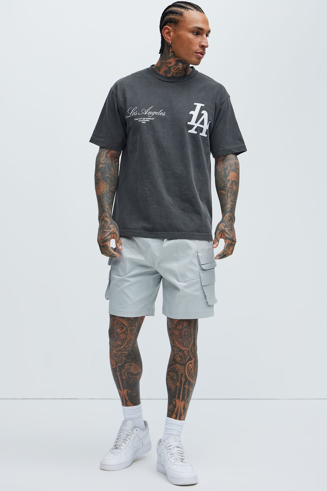 LA Stamp Short Sleeve Tee - Black Fashion Nova