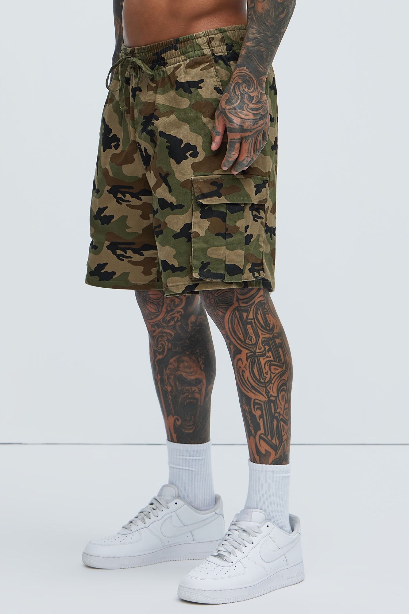 Twill Volley Cargo Shorts - Camouflage Fashion Nova