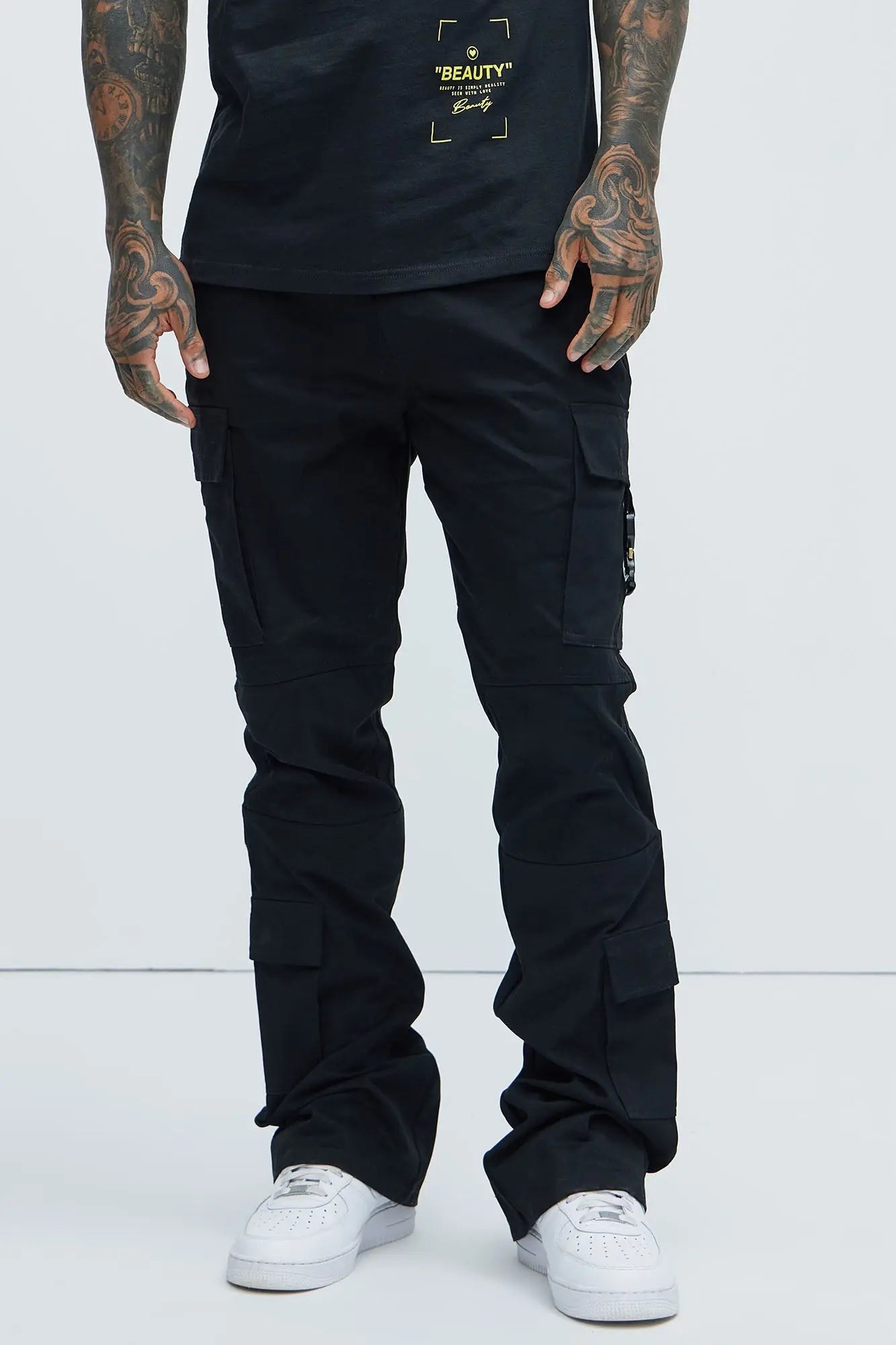 Nikko Slim Flare Pants - Black Fashion Nova