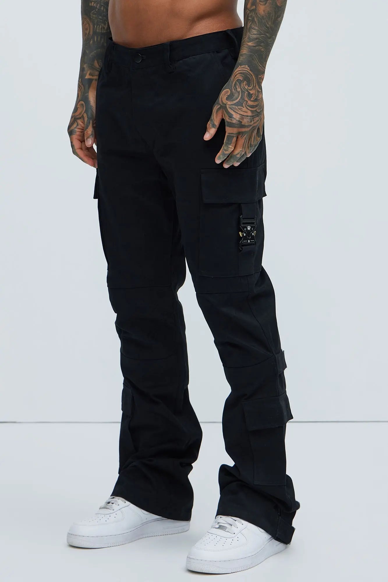 Nikko Slim Flare Pants - Black Fashion Nova