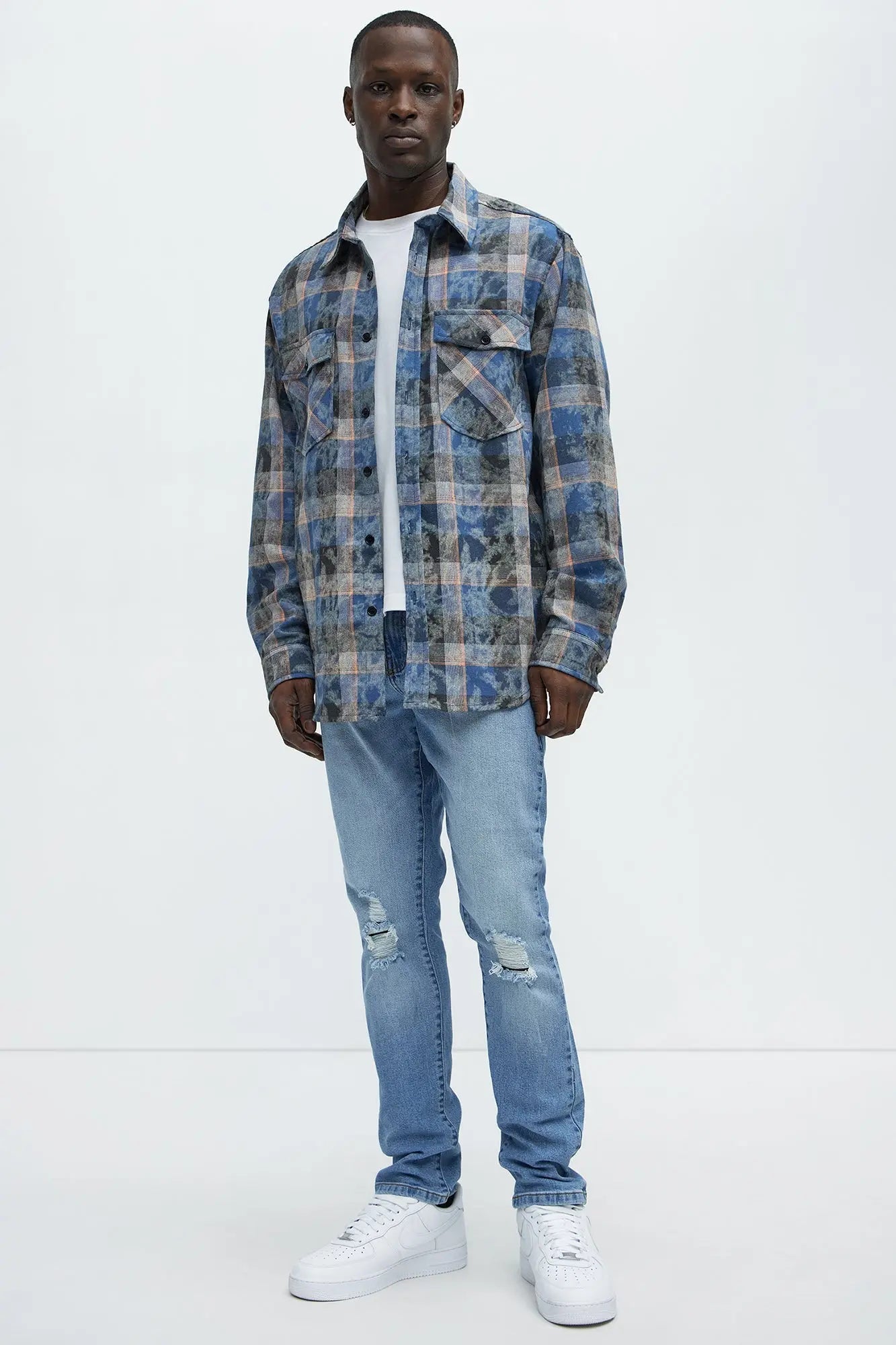 Cornell Distressed Slim Jeans - Light Wash Fashion Nova