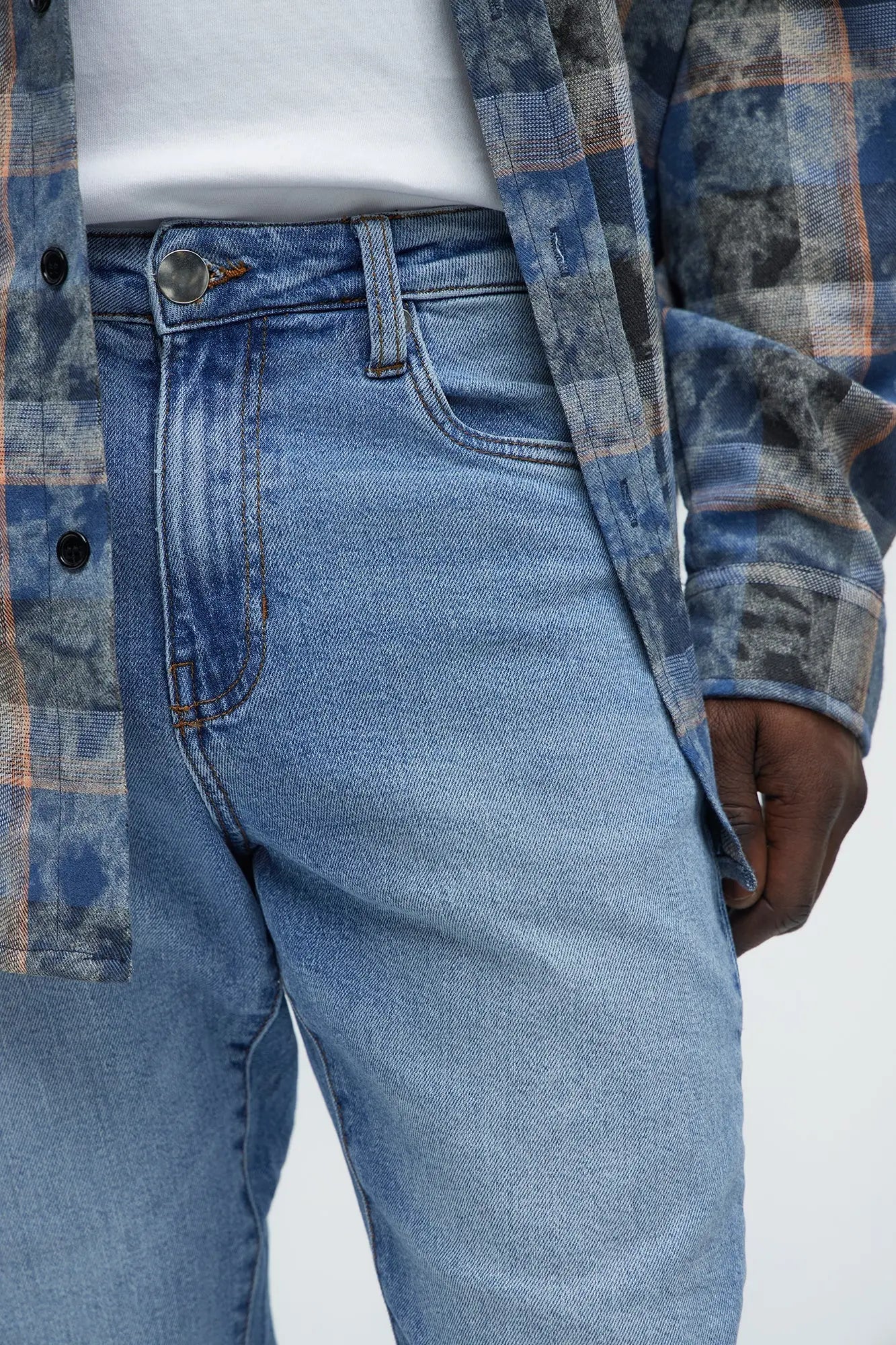 Cornell Distressed Slim Jeans - Light Wash Fashion Nova