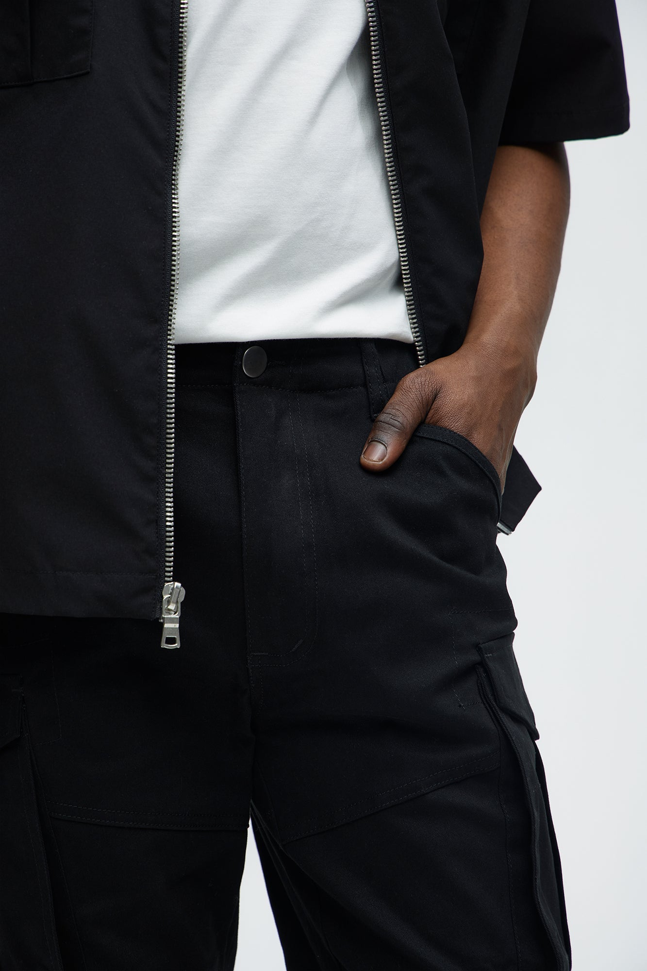 Summer Games Slim Cargo Pants - Black Fashion Nova