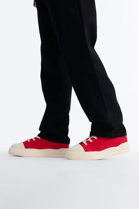 City Stride Canvas Chunky Hight Top Sneaker - Red Fashion Nova