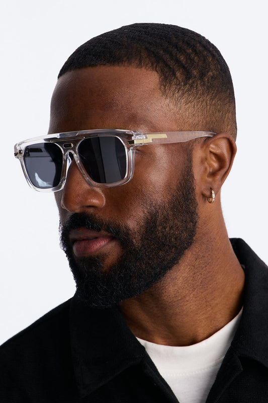 Stuck In Limbo Flat Top Sunglasses - Clear Fashion Nova