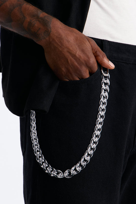 Thick Clear Cuban Link Pant Chain - Clear Fashion Nova