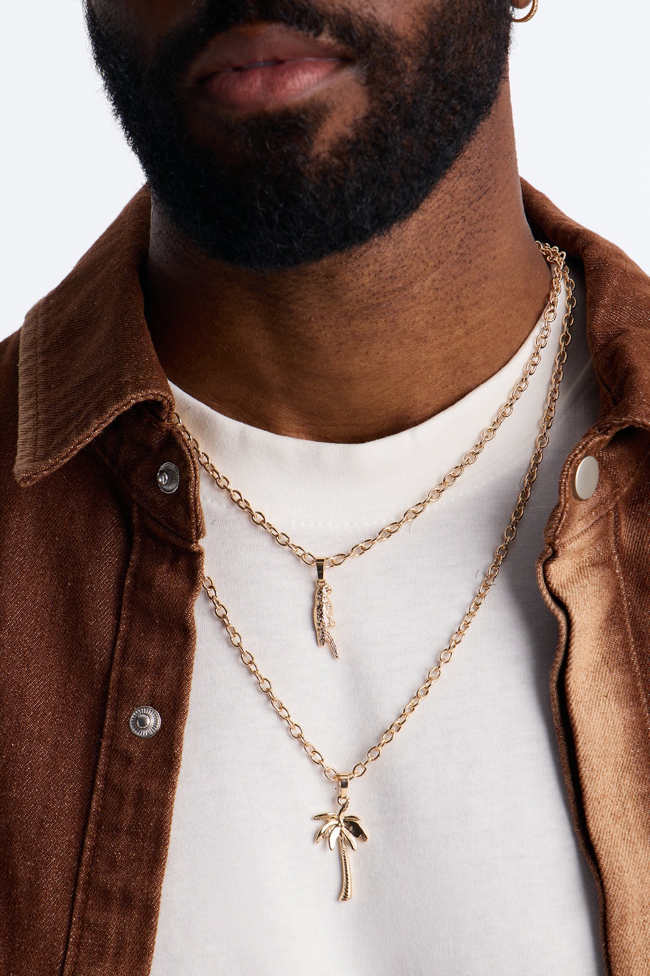 Layered Island Pendant Necklace Set - Gold Fashion Nova