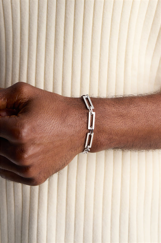 Going Solo Chain Link Bracelet - Silver Fashion Nova