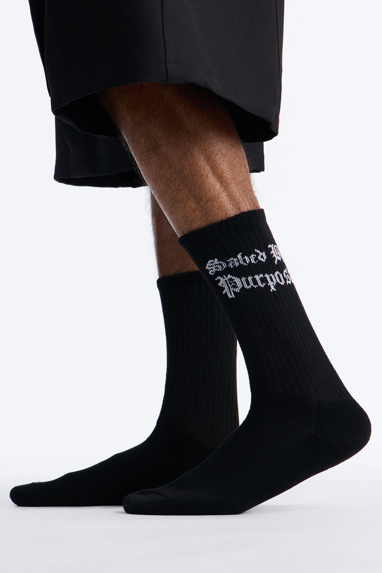 Blessed Solid Graphic Crew Socks 2 Pack - Tan/Multi Fashion Nova