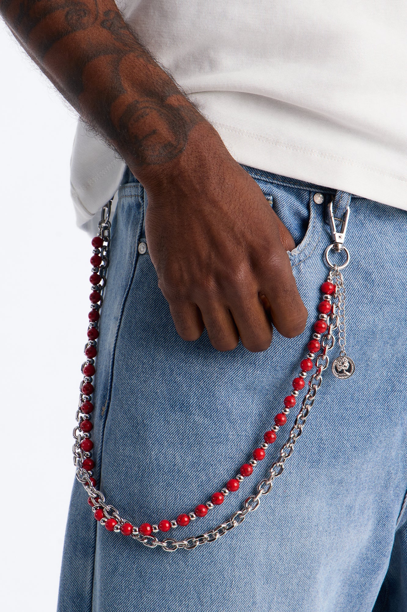 Scarlet Duality Layered Pant Chain - Silver Fashion Nova