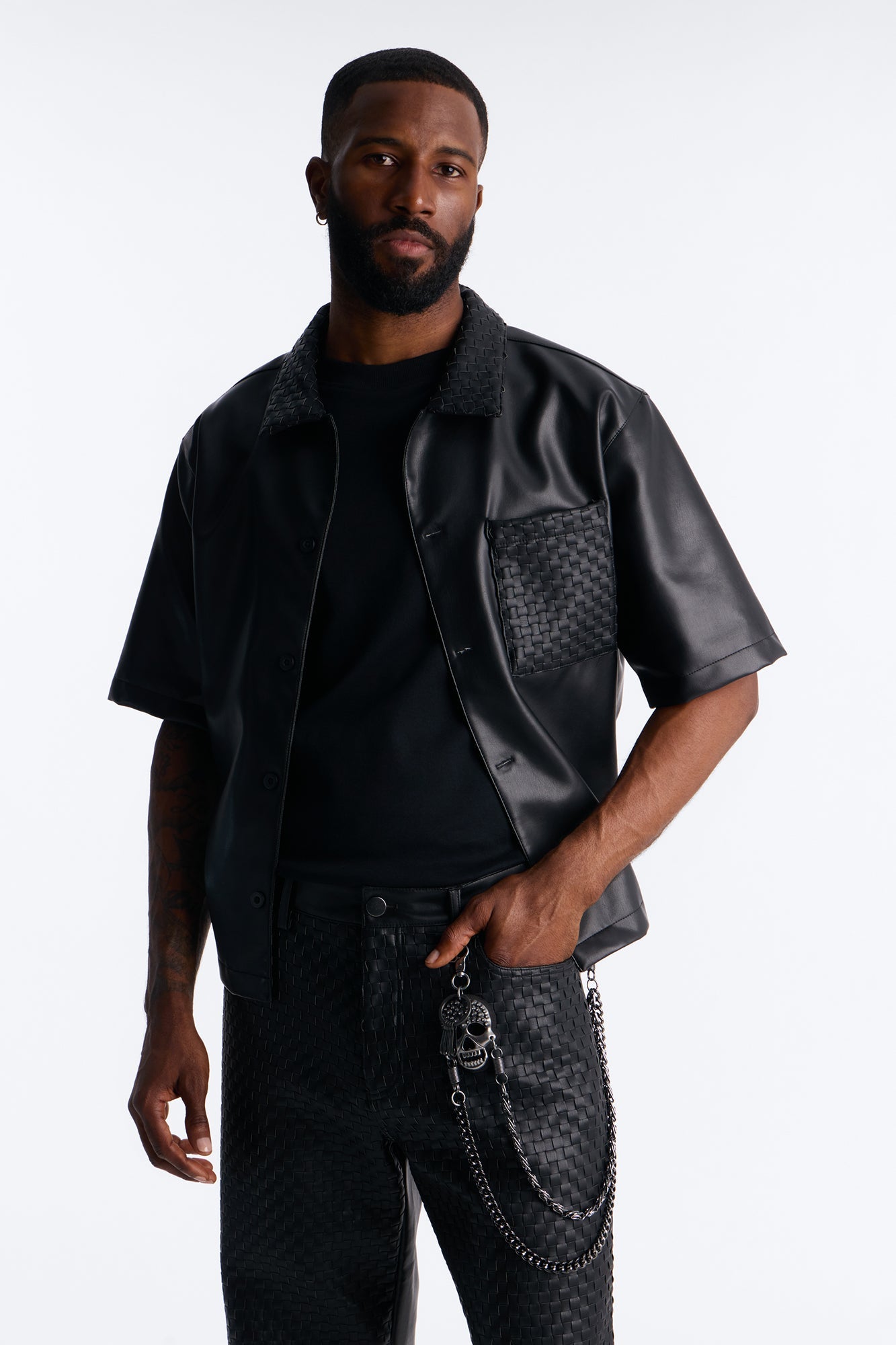 Spiked Skull Chain Link Layered Pant Chain - Gunmetal Fashion Nova