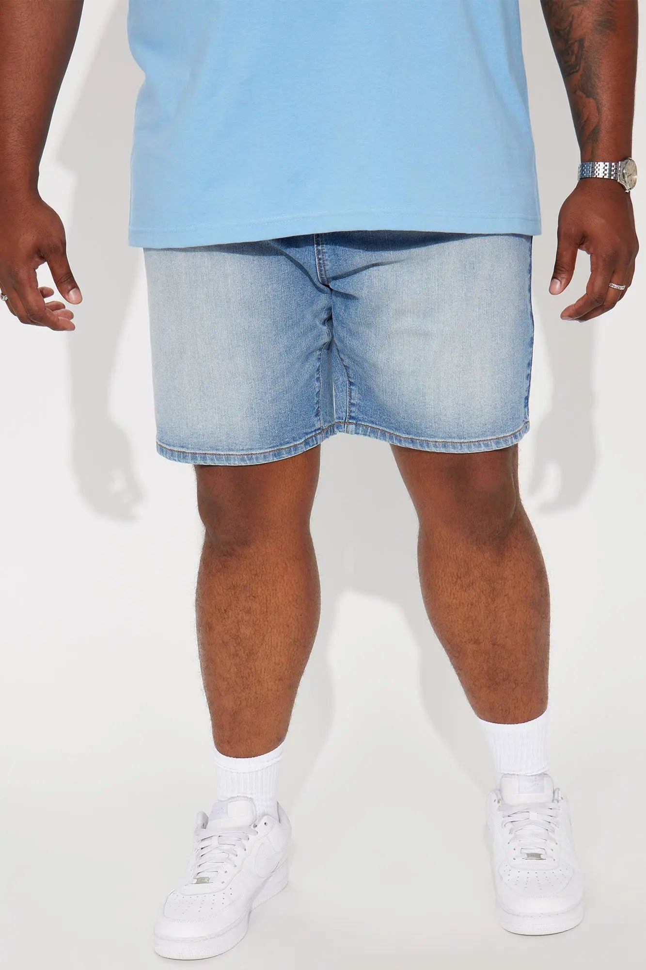 Cornell Slim Denim Shorts - Light Wash Fashion Nova