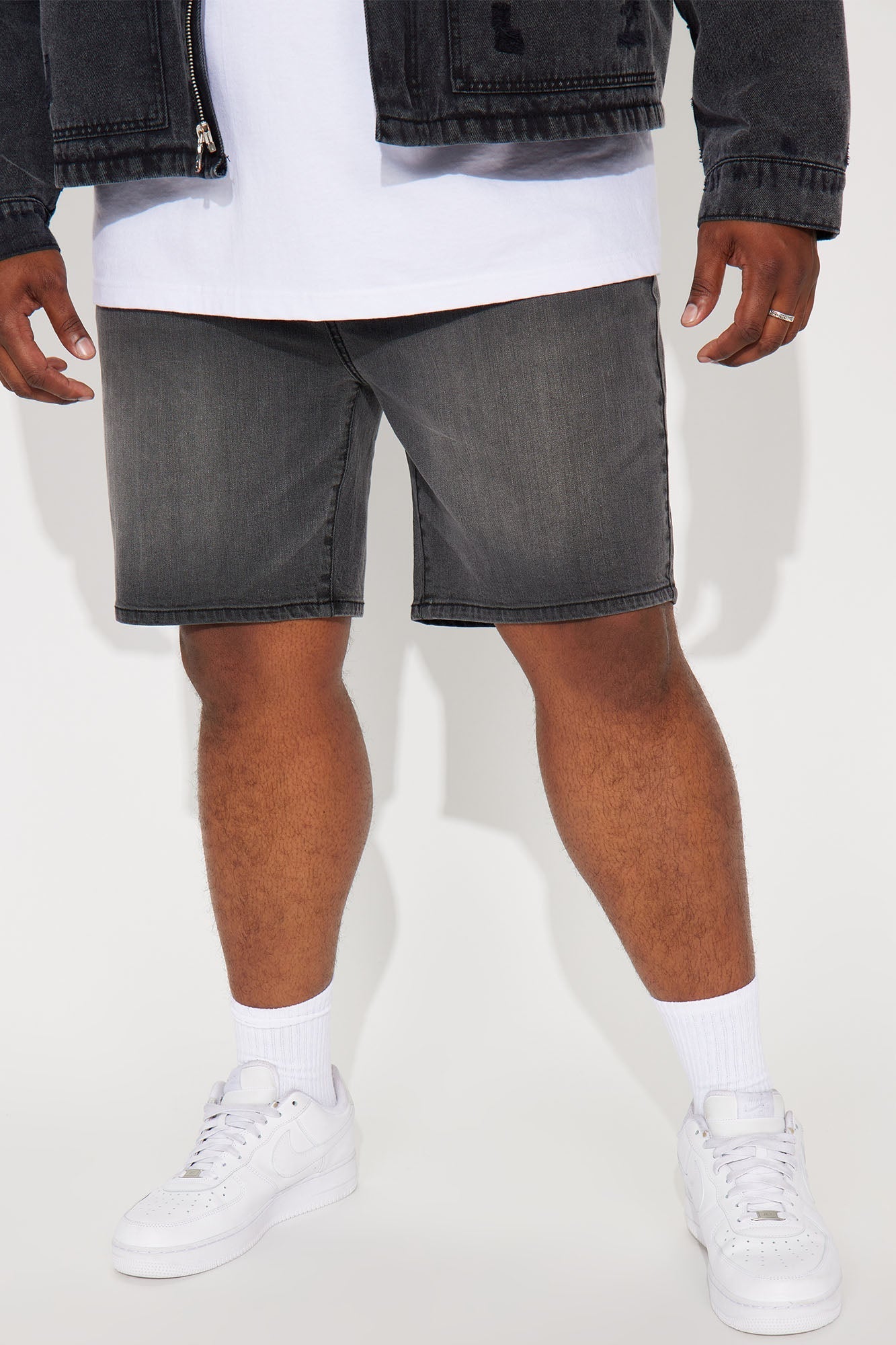 Cornell Slim Denim Shorts - Black Wash Fashion Nova