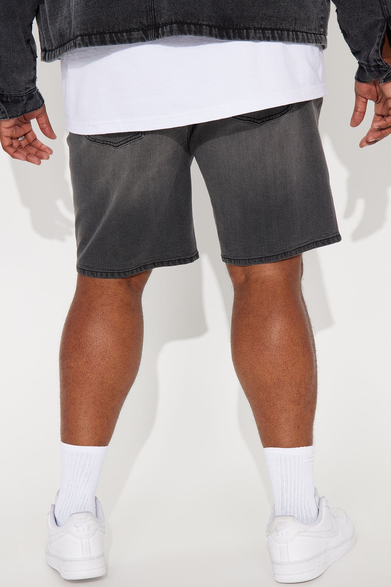 Cornell Slim Denim Shorts - Black Wash Fashion Nova
