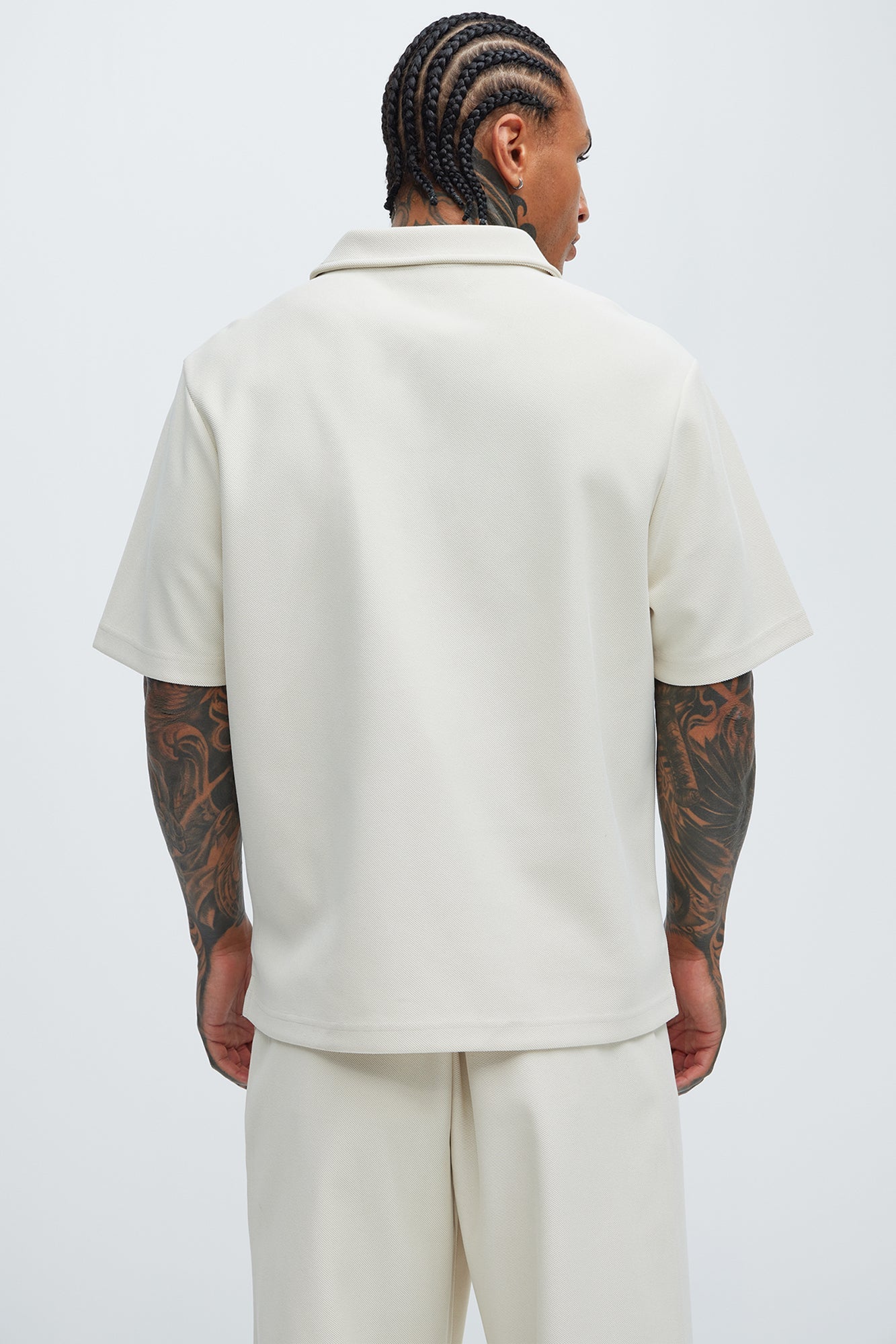 Turner Short Sleeve Polo - Cream Fashion Nova