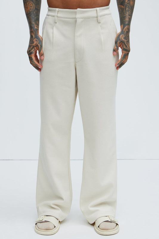 Turner Relaxed Trouser Pants - Cream Fashion Nova