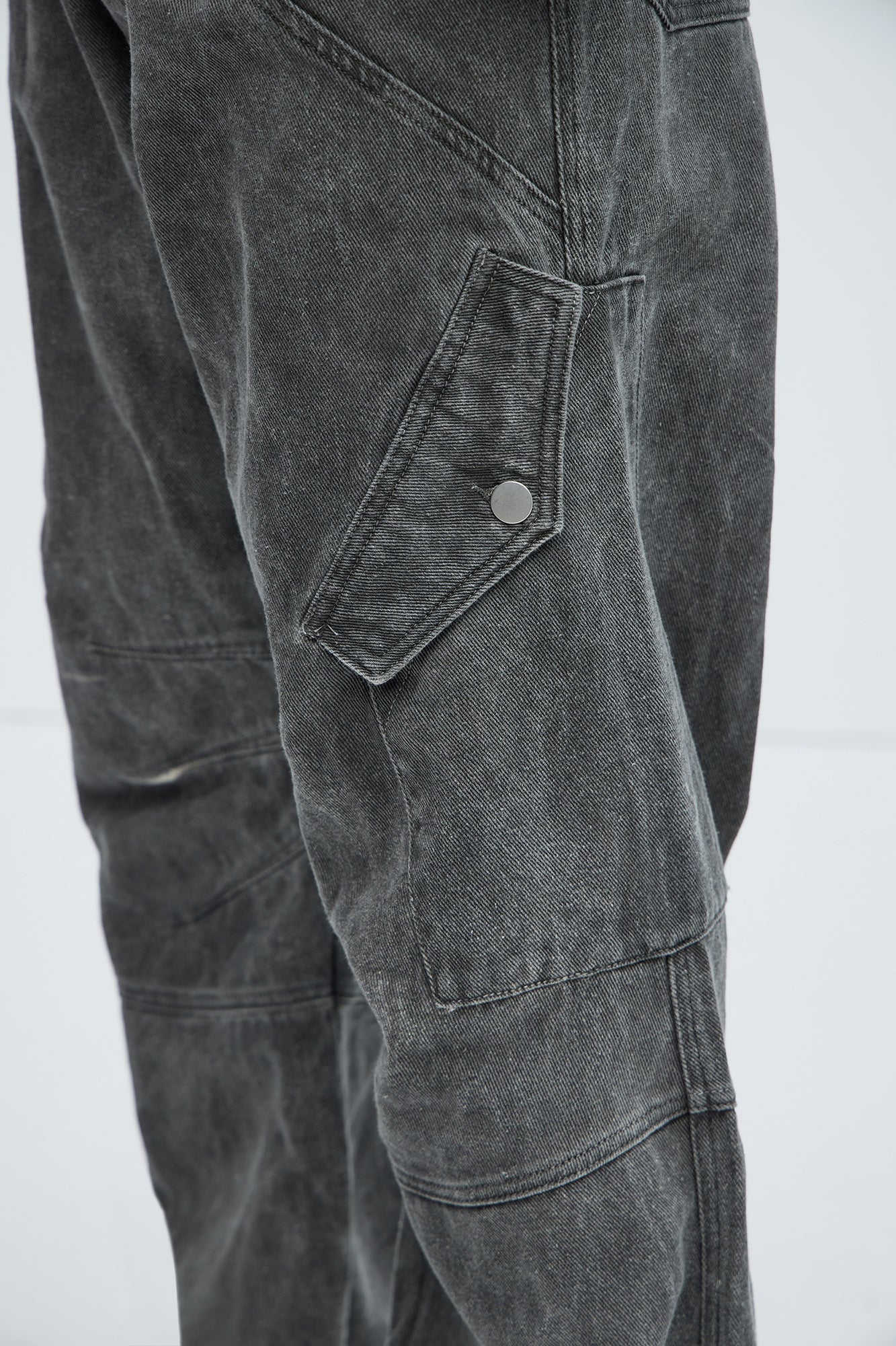 Overdyed Utility Baggy Cargo Pants - Grey Fashion Nova