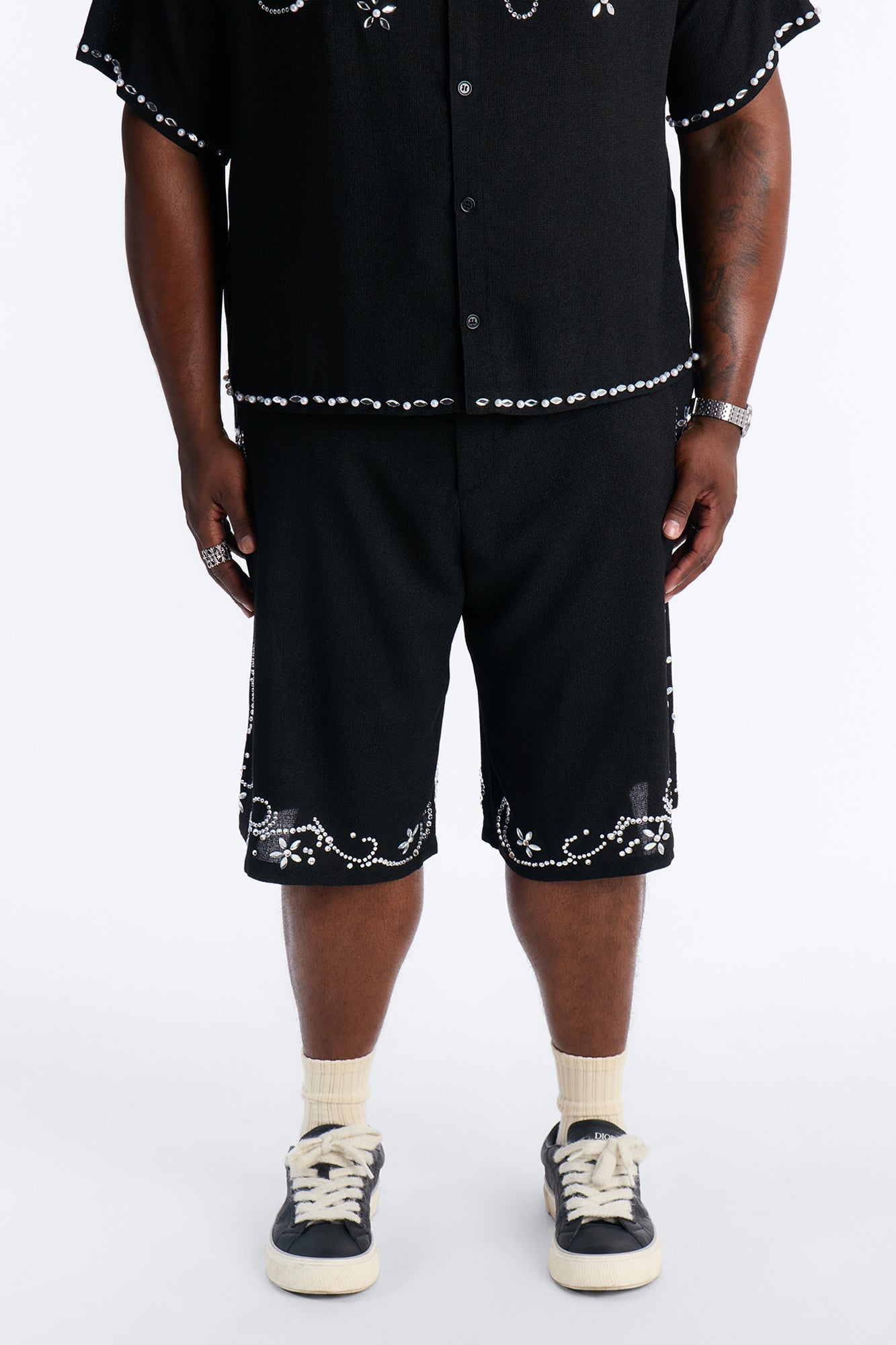 Baggy Wanderlust Pearl Journey Short - Black Fashion Nova