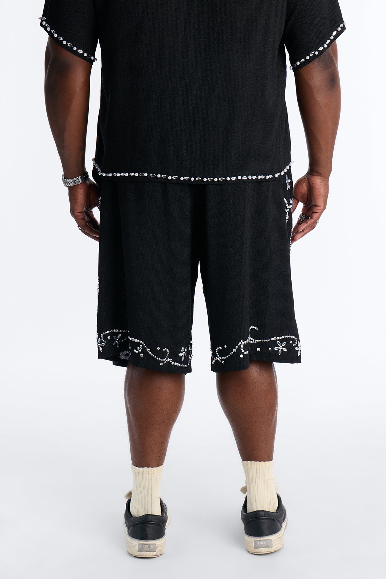 Baggy Wanderlust Pearl Journey Short - Black Fashion Nova