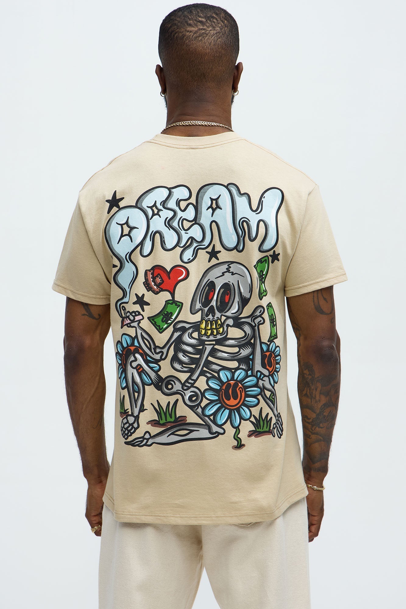 Deadly Dreams Short Sleeve Tee - Natural Fashion Nova
