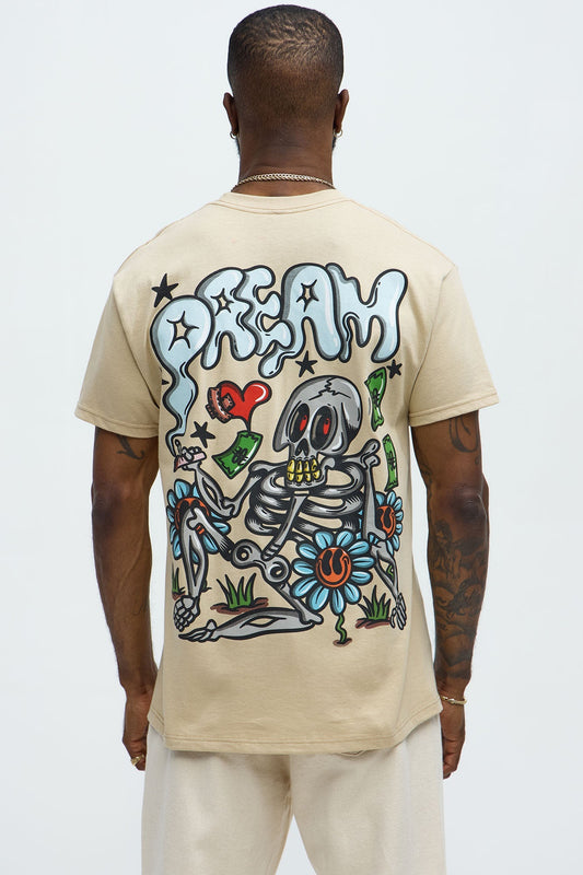 Deadly Dreams Short Sleeve Tee - Natural Fashion Nova