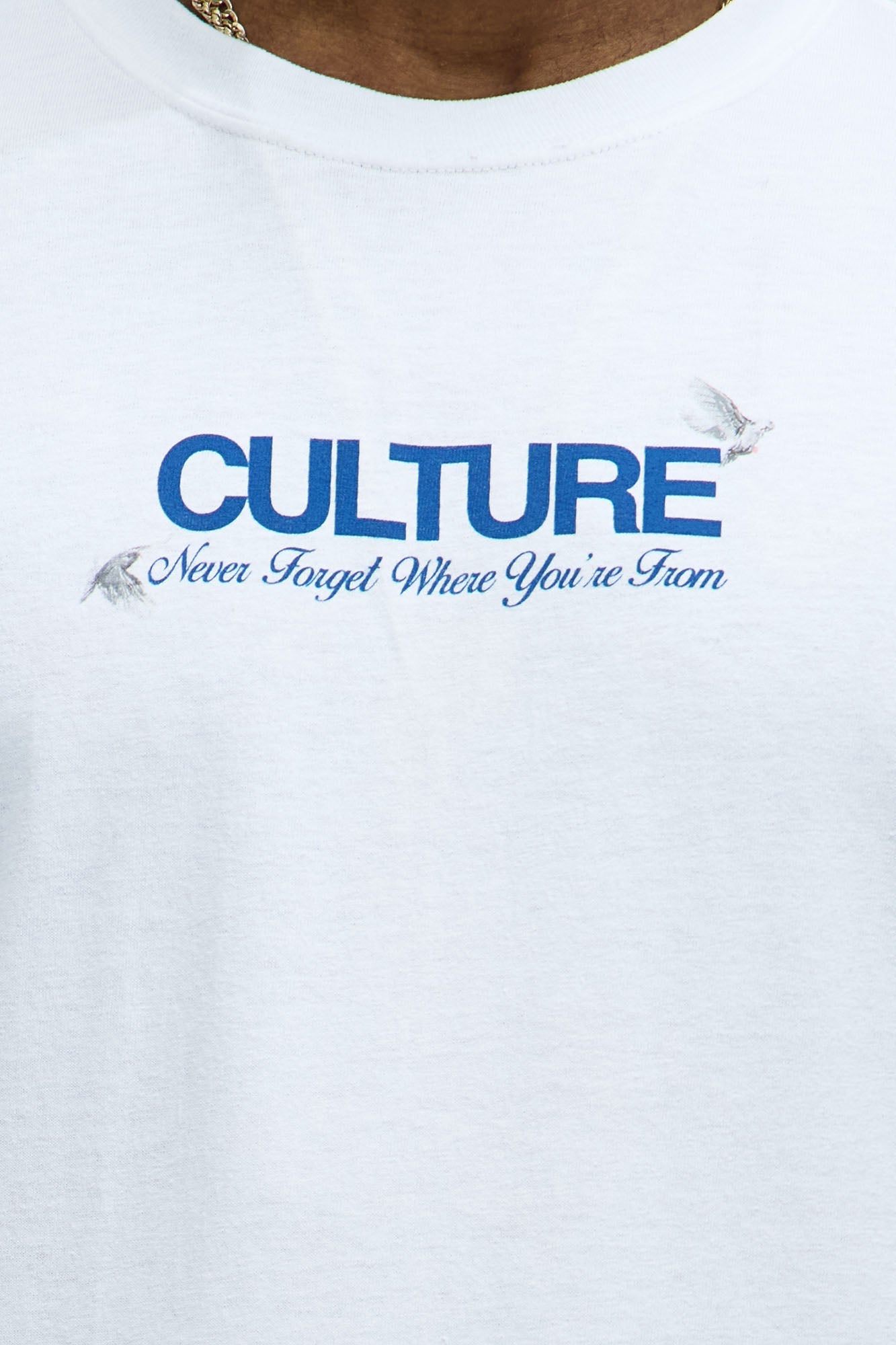 Culture Above All Short Sleeve Tee - White Fashion Nova