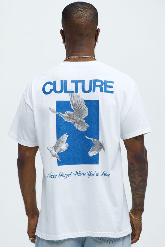 Culture Above All Short Sleeve Tee - White Fashion Nova