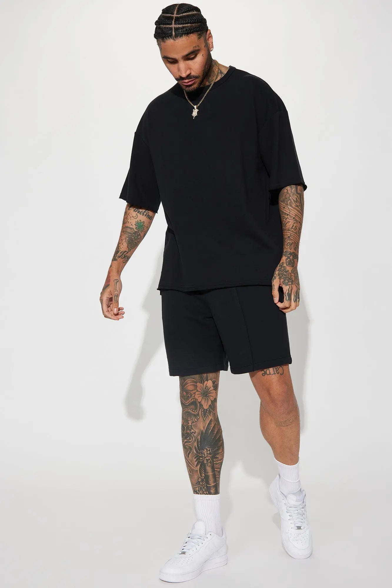 I Like How It Looks Oversized Terry Short Sleeve Tee - Black Fashion Nova