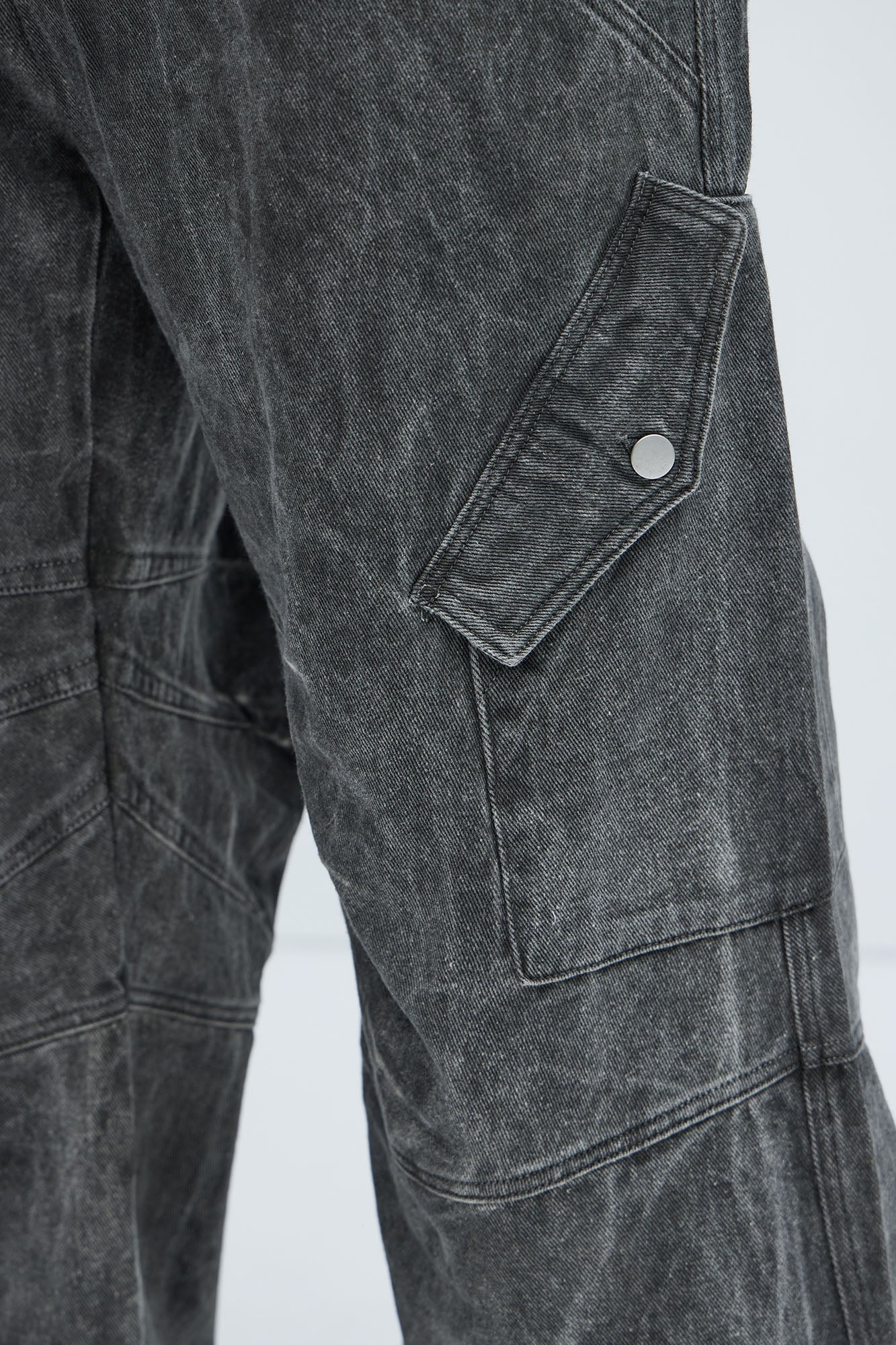 Overdyed Utility Baggy Cargo Pants - Grey Fashion Nova